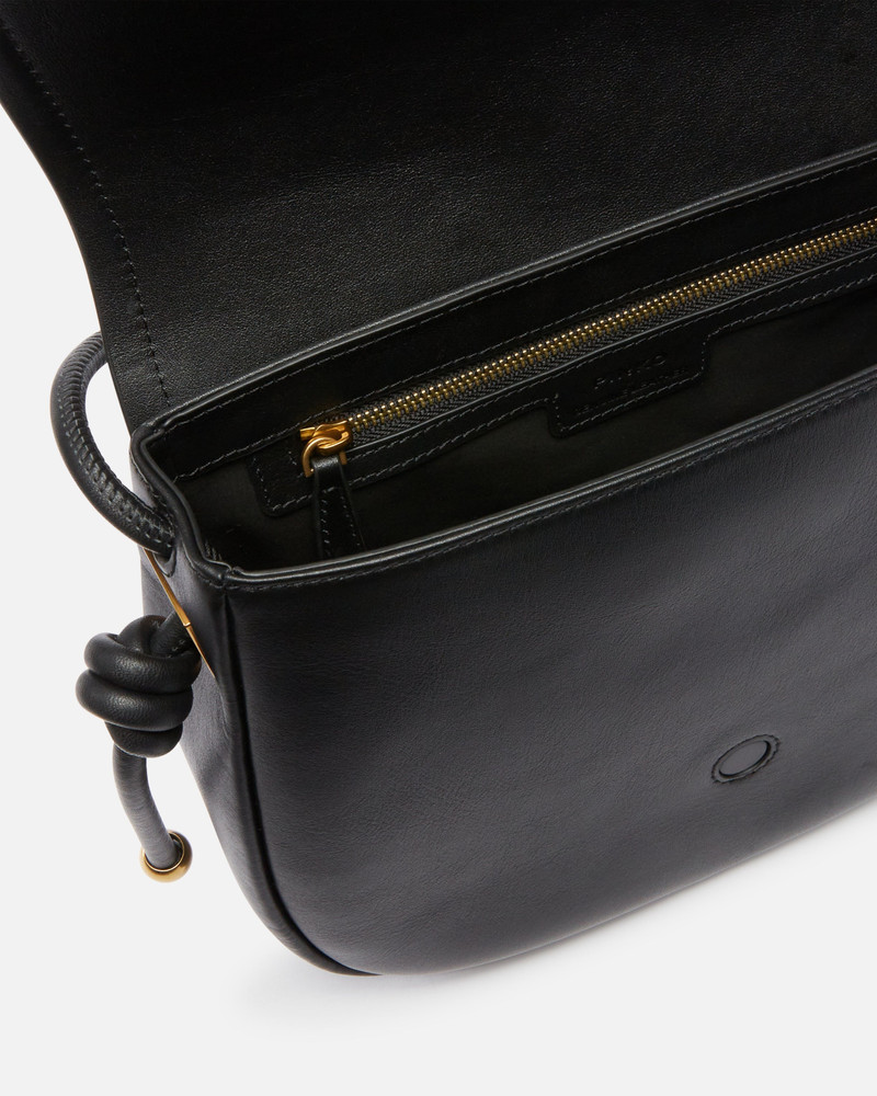 LARGE LEATHER CROSSBODY BAG WITH KNOTS 4