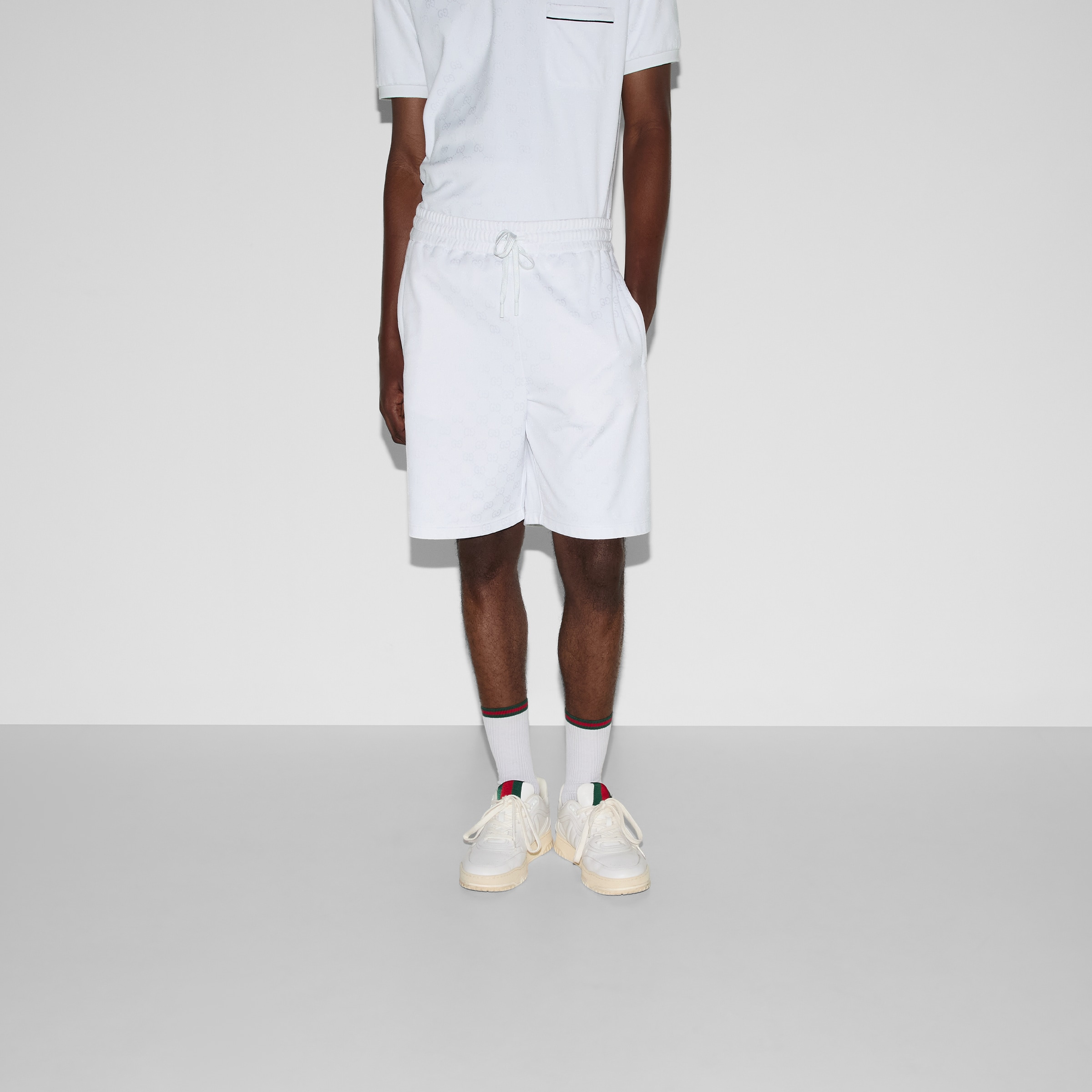 GG nylon and cotton shorts - 3