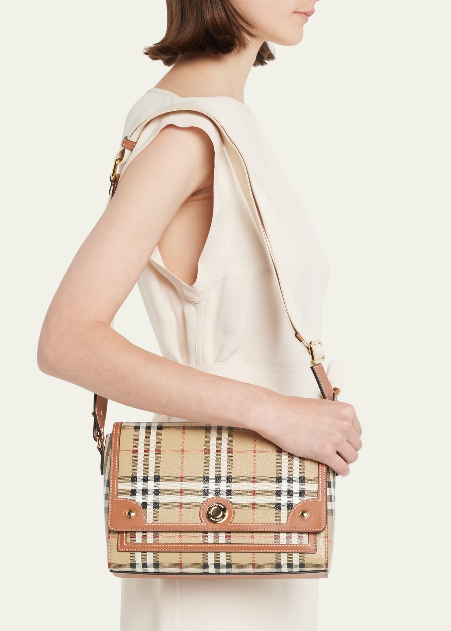 Note Check Flap Crossbody Bag - 2