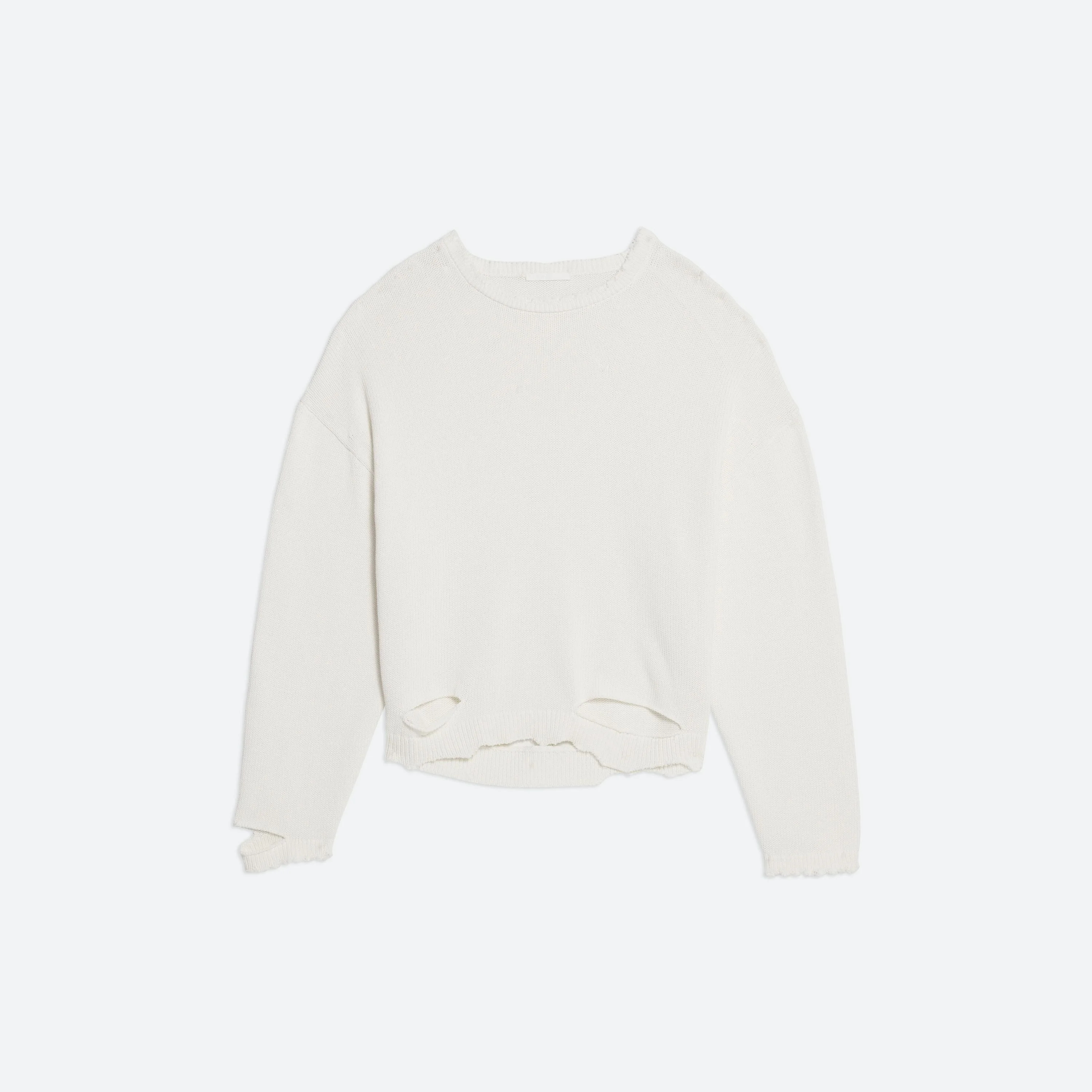 DISTRESSED RIBBED SWEATER - 1