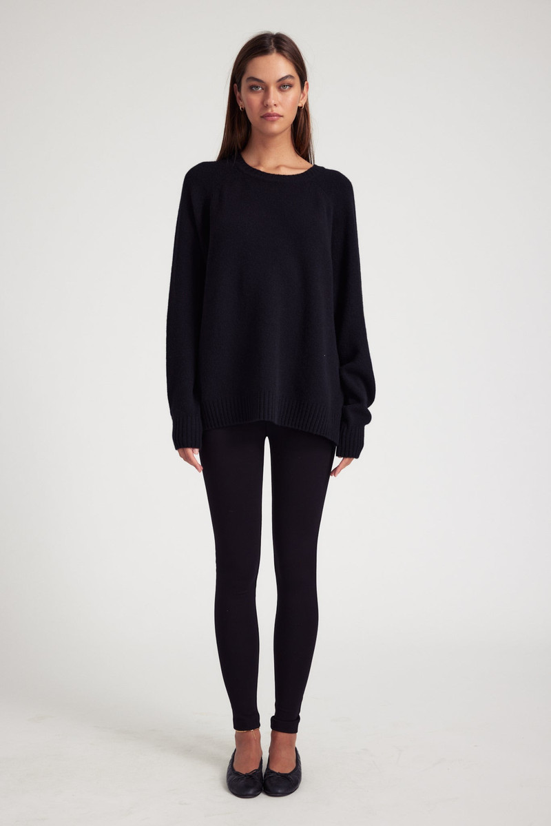 SPRWMN BLACK CASANOVA ANKLE LEGGINGS outlook