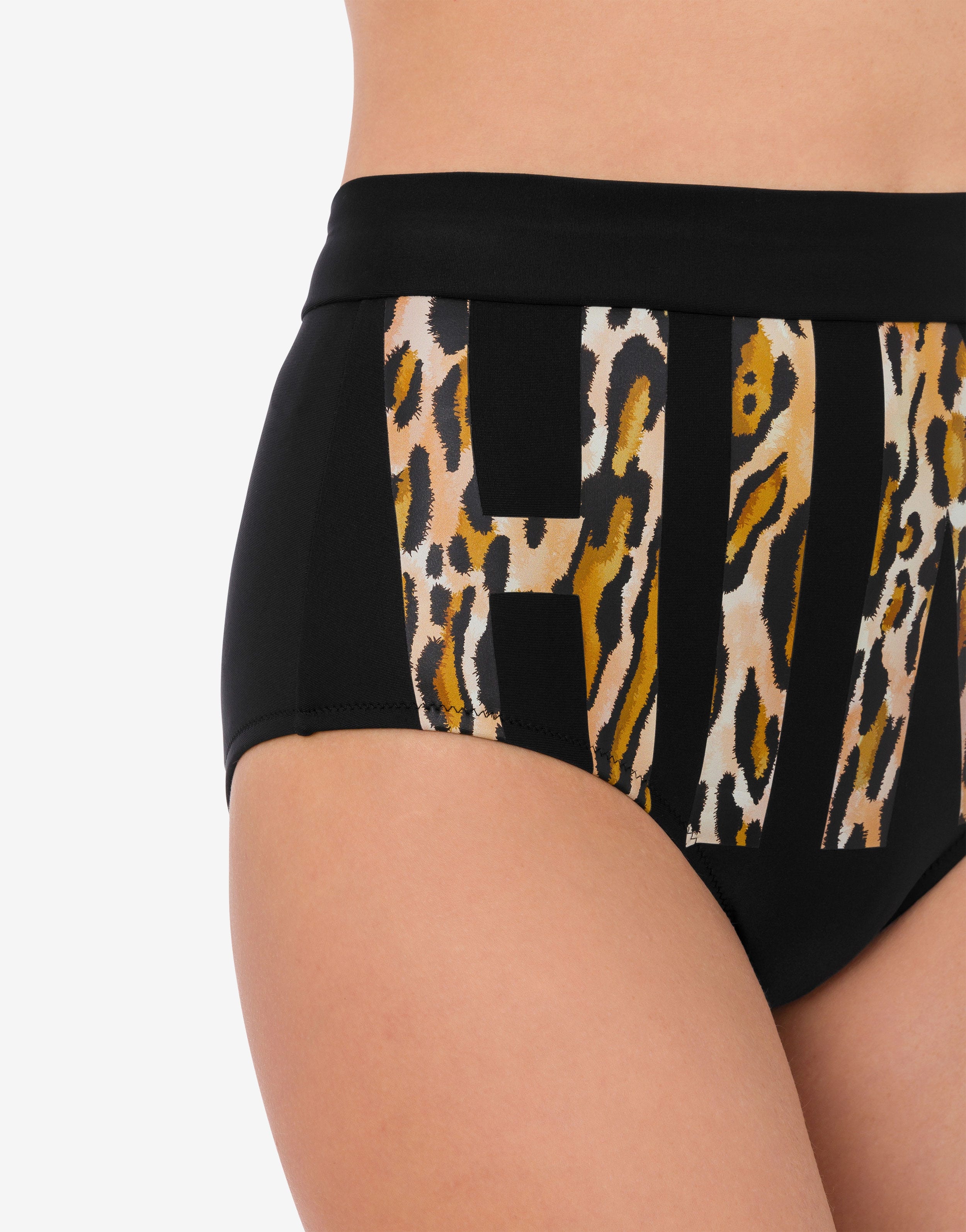 LEOPARD LOGO PRINT BIKINI BOTTOMS - 4