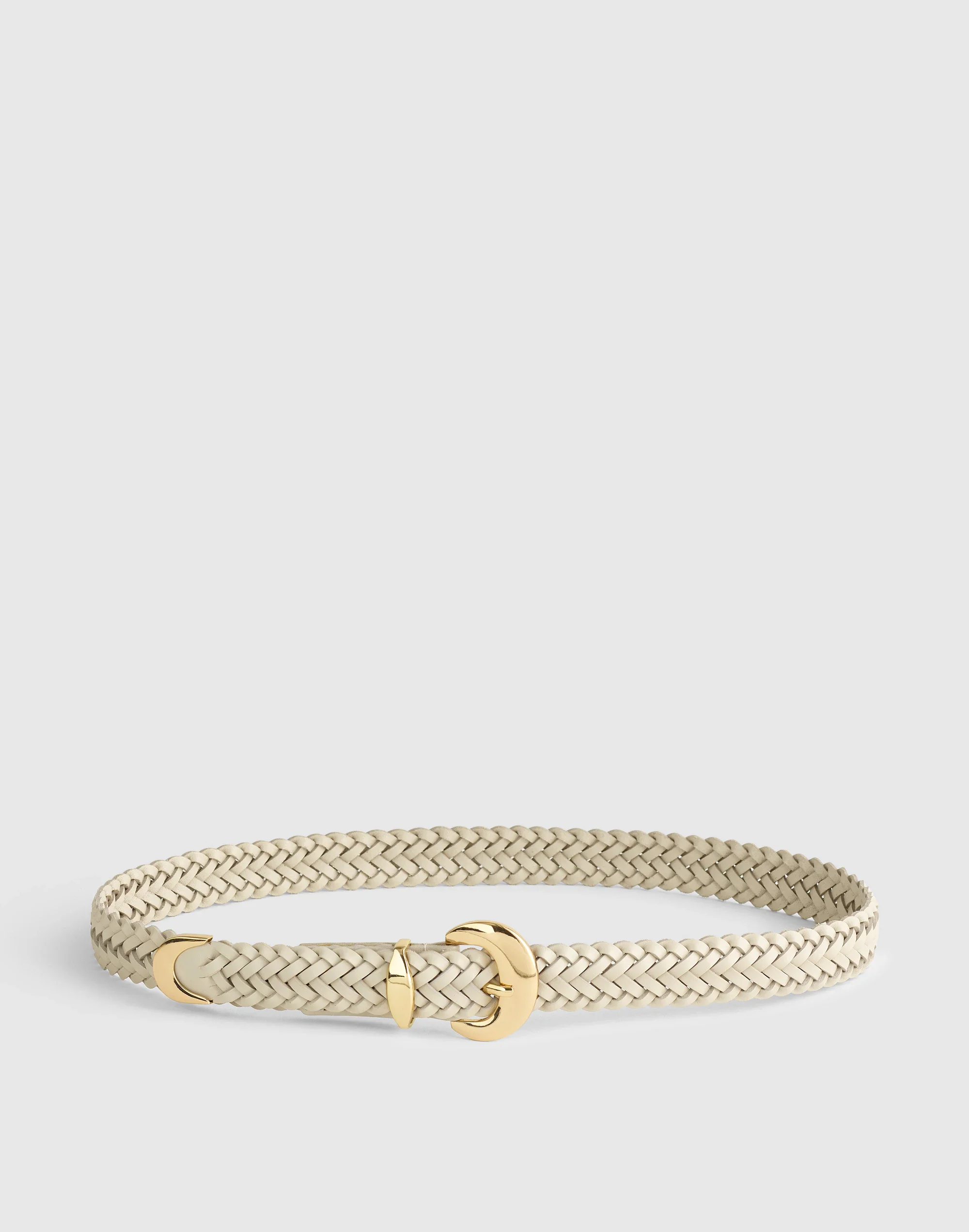 Domed-Buckle Wide Belt - 1