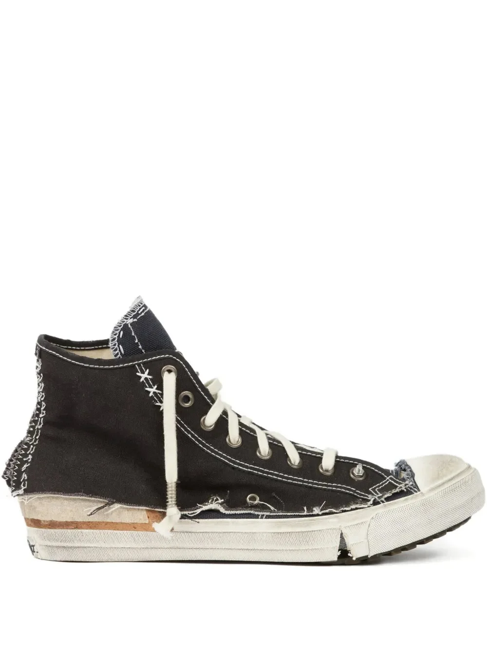 Maison Margiela Men High-Top Sneakers With A Distressed Effect - 1