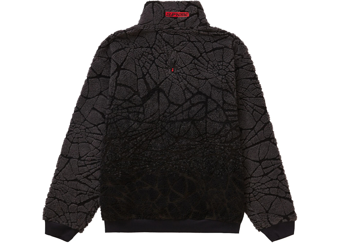 Supreme Spyder Web Polar Fleece Jacket Black - 2