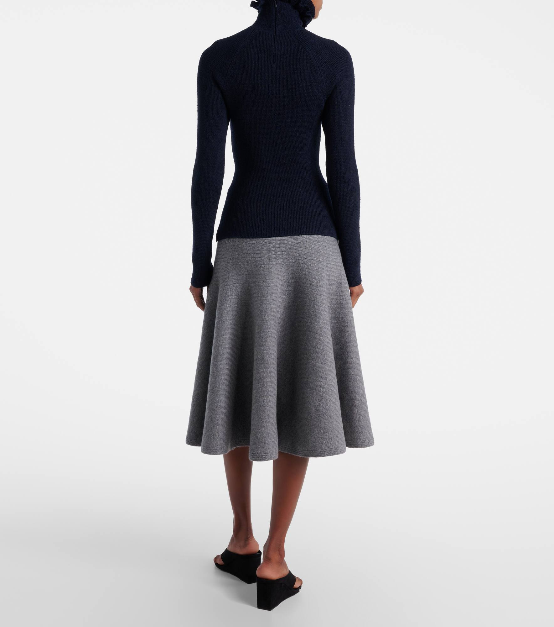 Wool and silk-blend turtleneck sweater - 3