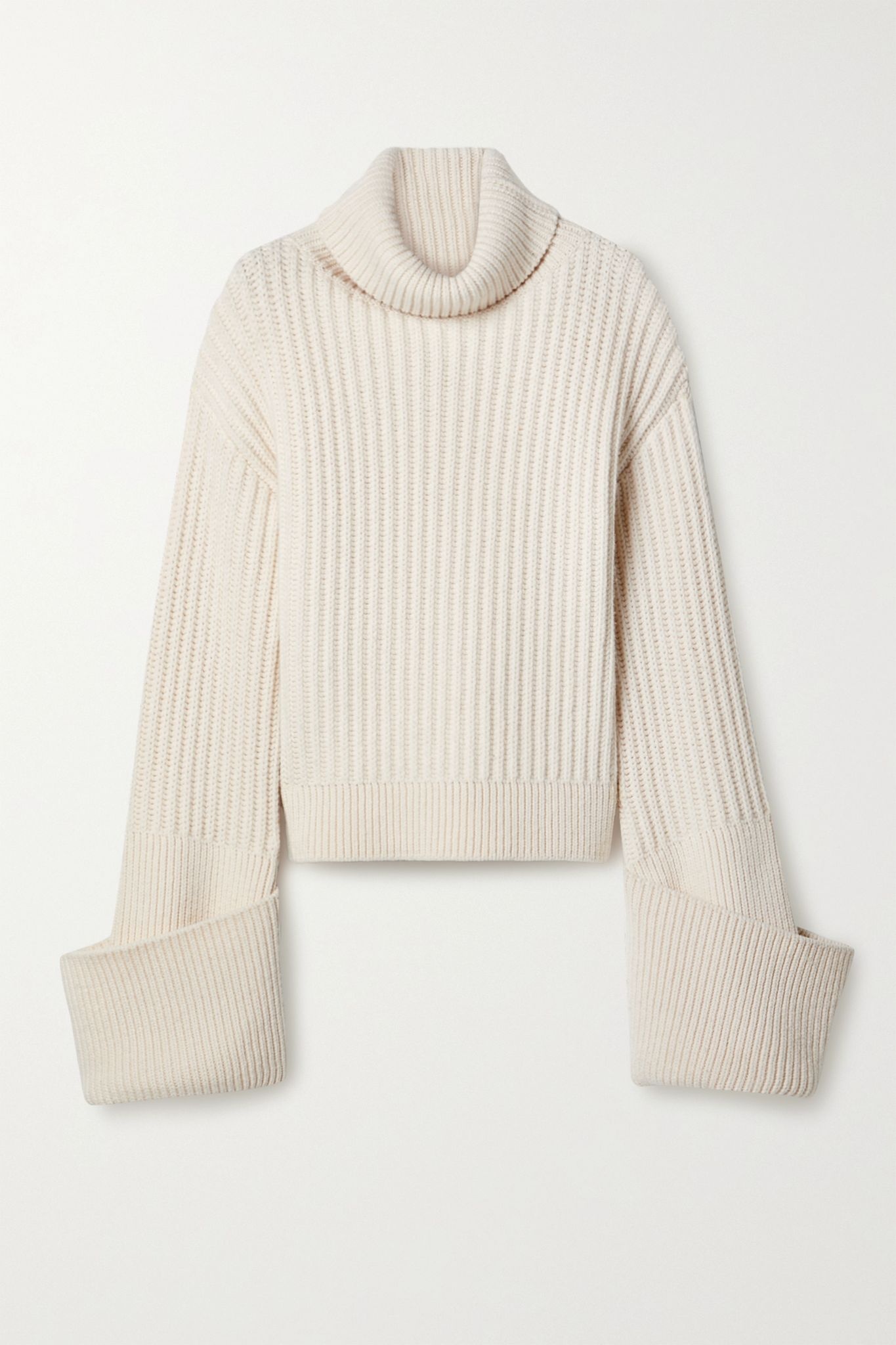 Aneke oversized ribbed wool turtleneck sweater - 1