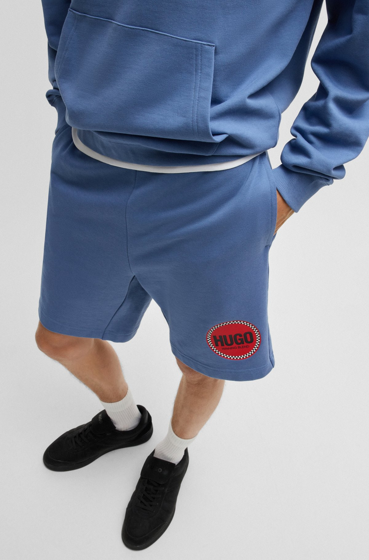 COTTON-TERRY RELAXED-FIT SHORTS WITH LOGO PRINT - 3
