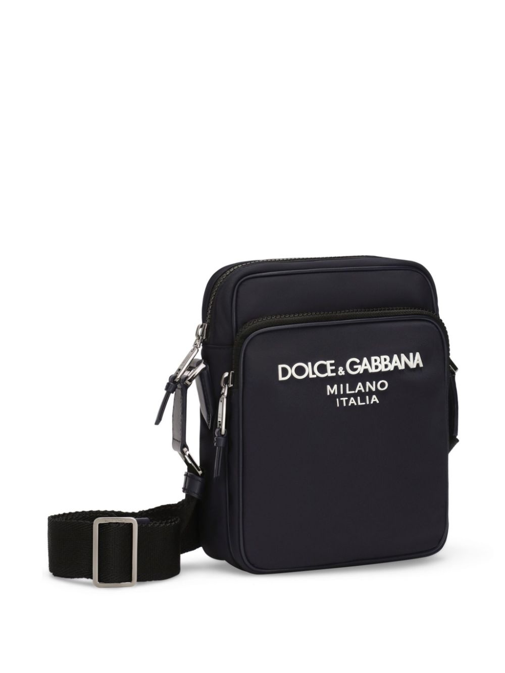 logo-print zip-fastening shoulder bag - 4
