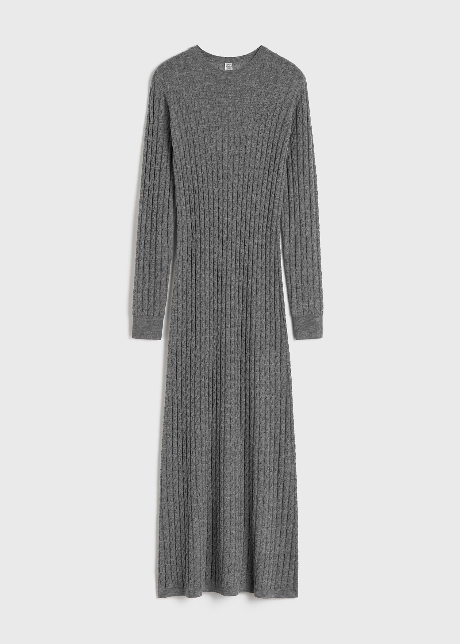 Cable knit dress grey melange - 1