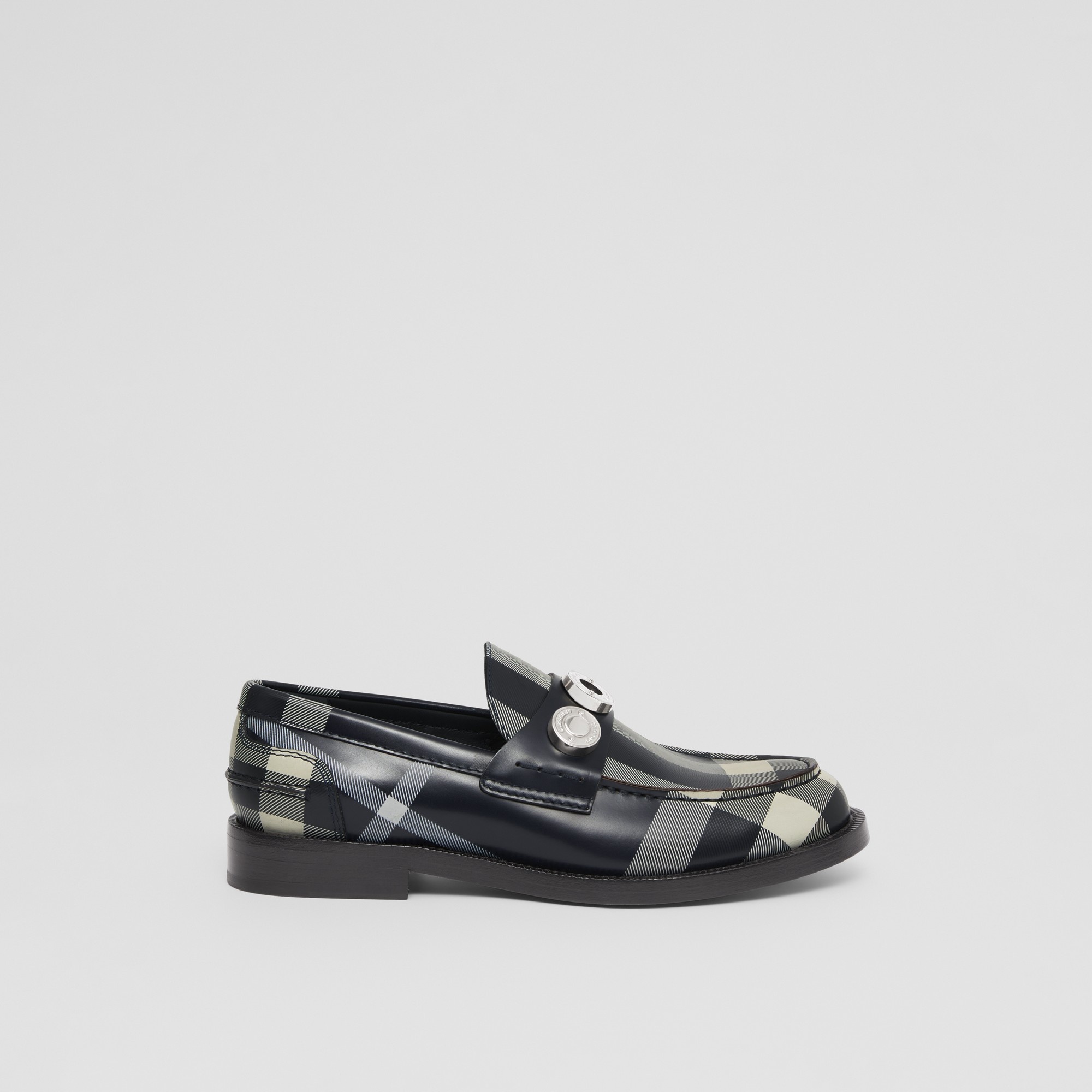 Logo Detail Check Leather Loafers – Exclusive Capsule Collection - 1