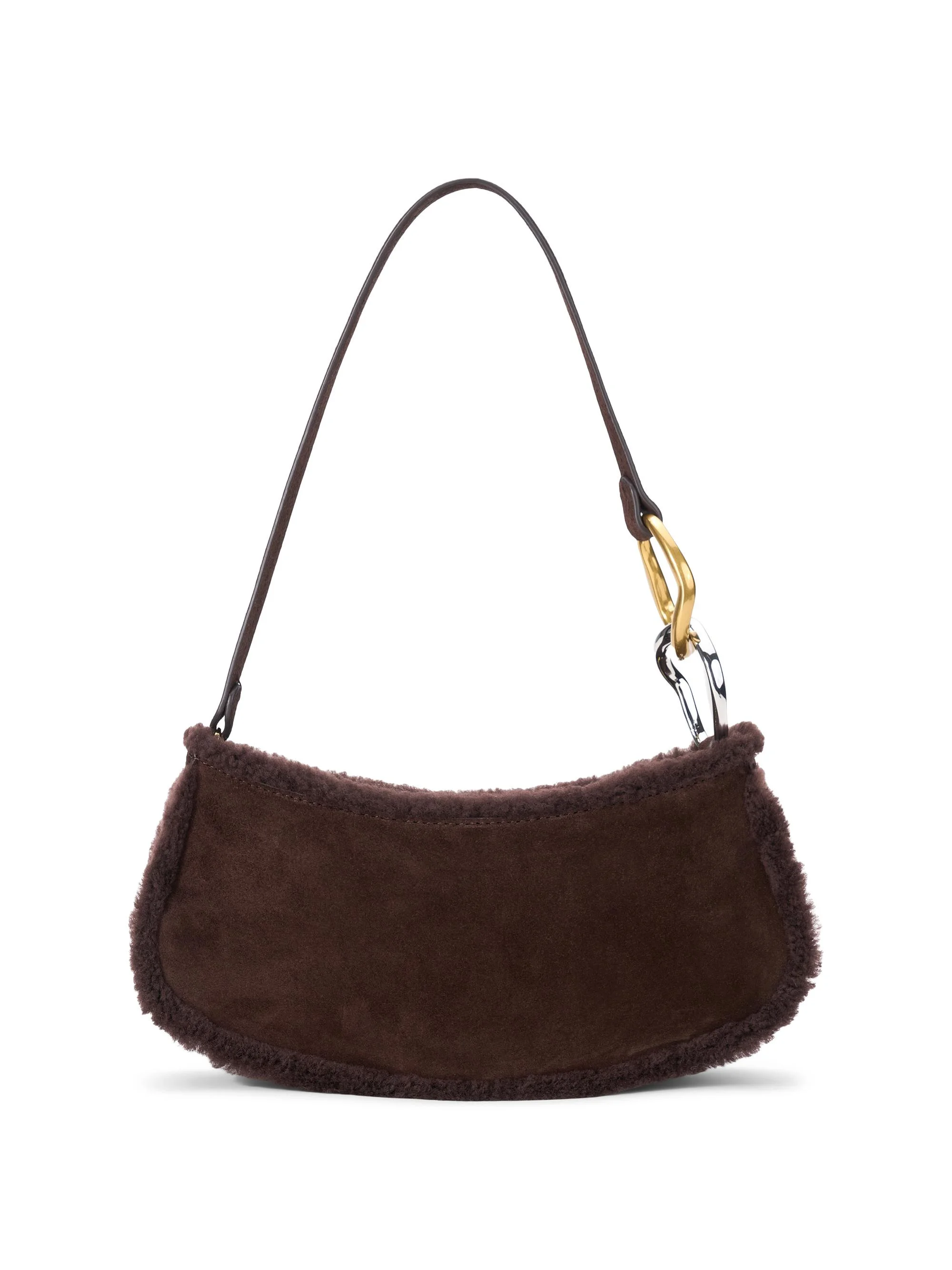 Women's Ollie Leather Shoulder Bag - Espresso - 1