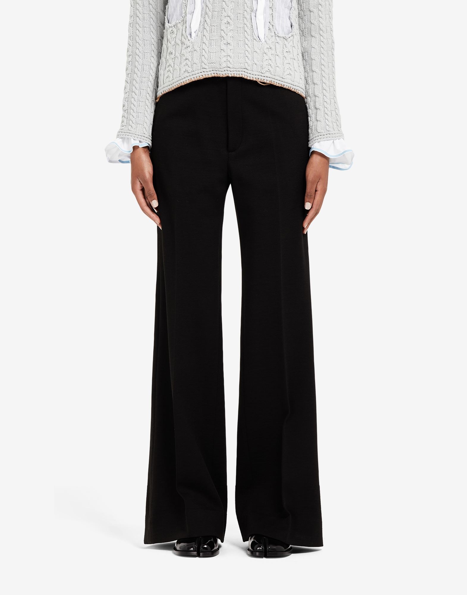 Flared wool trousers - 5