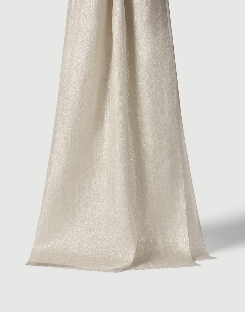 Cashmere and silk sparkling scarf 1