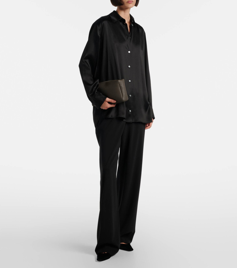 The Row Squared Compact leather clutch outlook