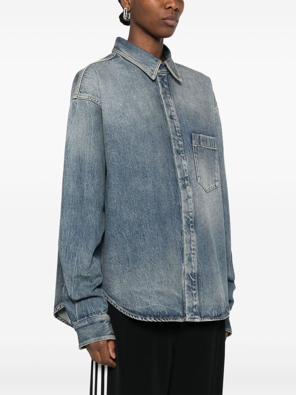 Balenciaga Women Denim Cotton Shirt - 2