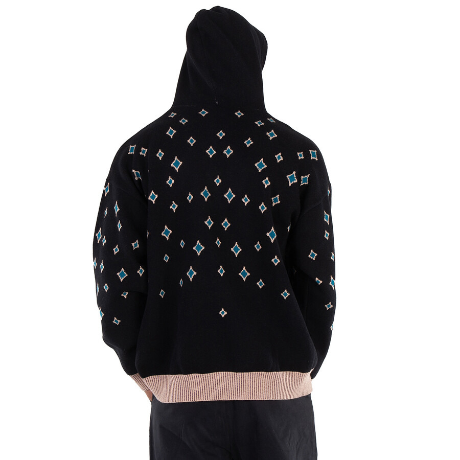 Bluemarble Jacquard Rhinestoned Hooded Jumper - 6