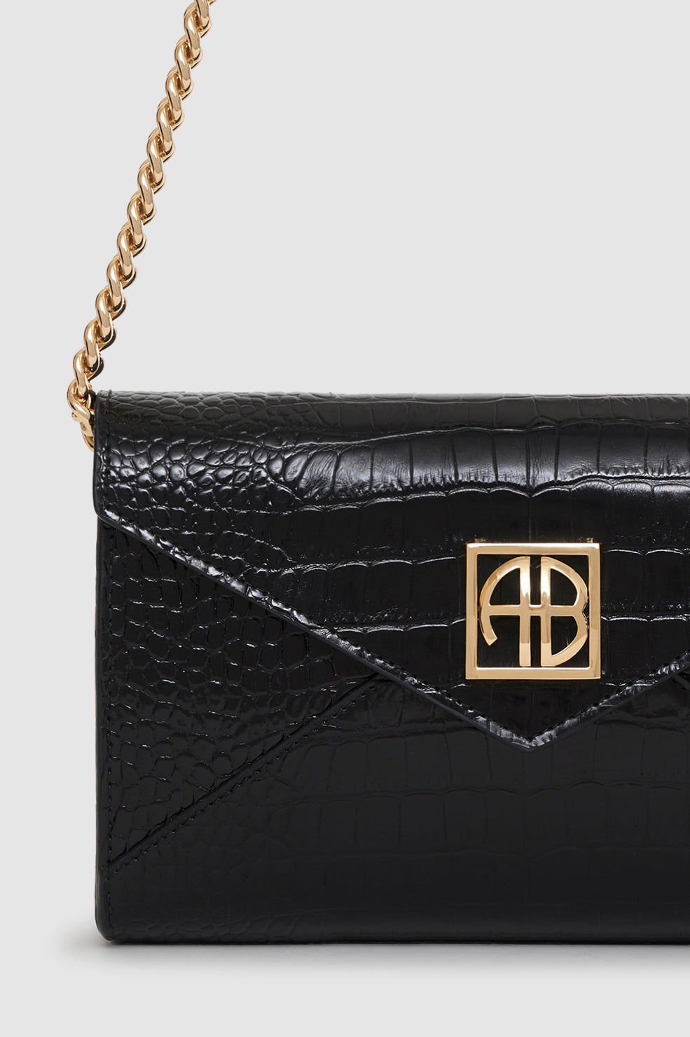 Small Elly Clutch - Black Embossed - 6