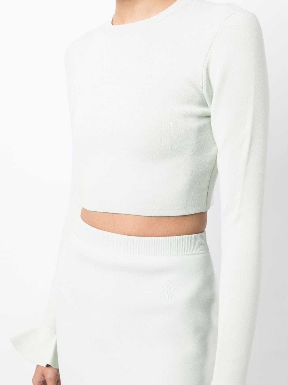 ruffle-detail cropped top - 5