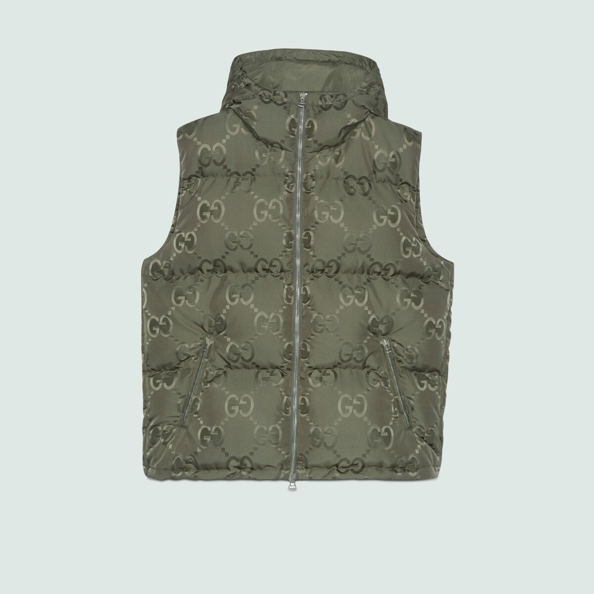 Jumbo GG canvas down vest - 1