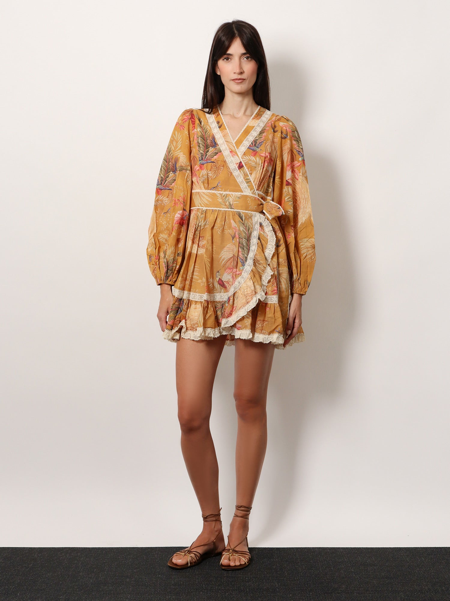 Zimmermann Frill Cotton Short Dress With Floral Print - 2