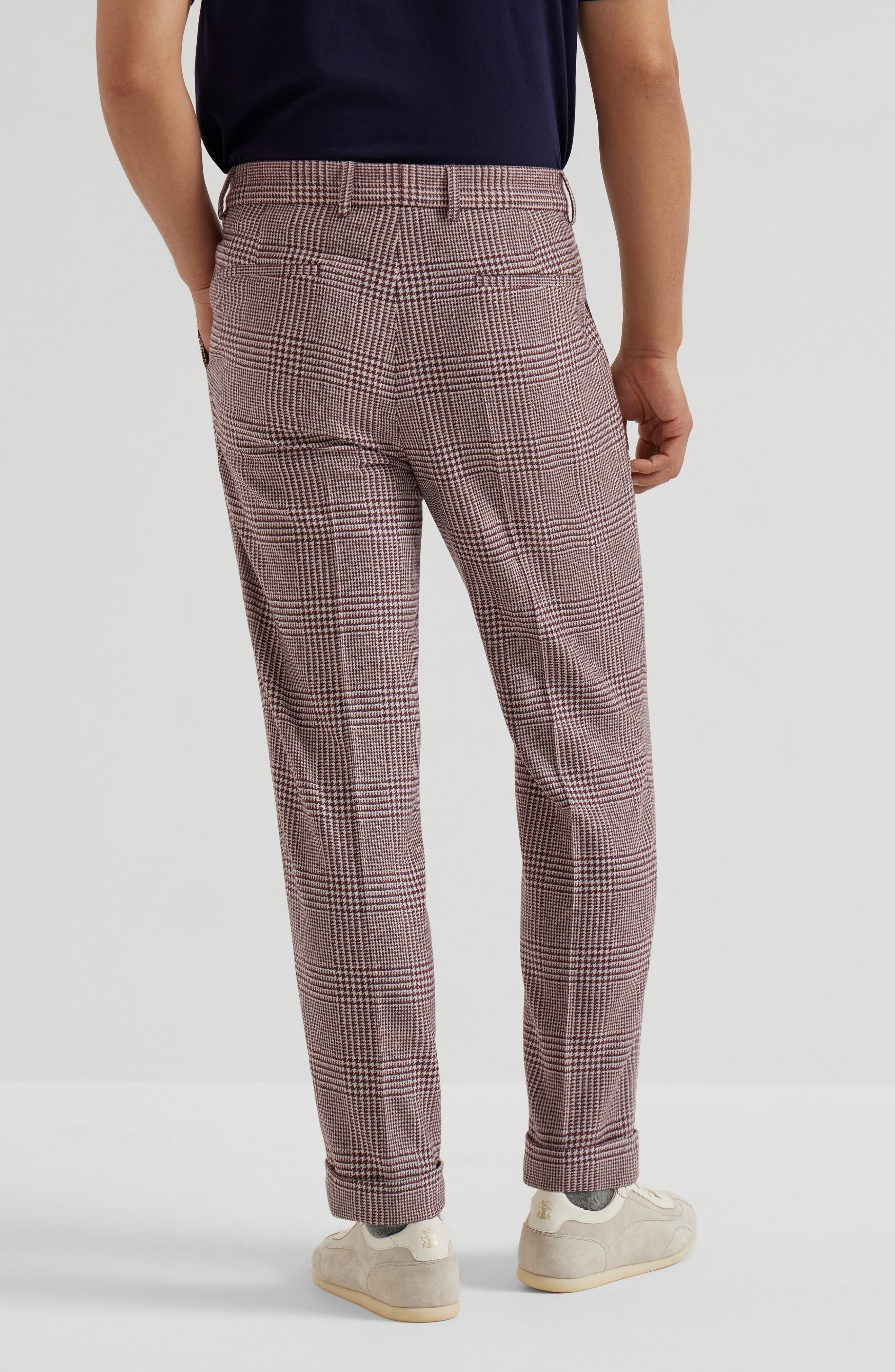 Brunello Cucinelli Wool, cashmere and silk trousers in Purple-Red at Nordstrom - 3