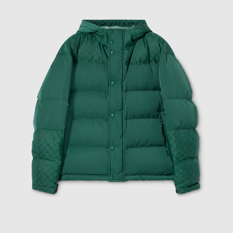 Technical nylon twill padded jacket 1