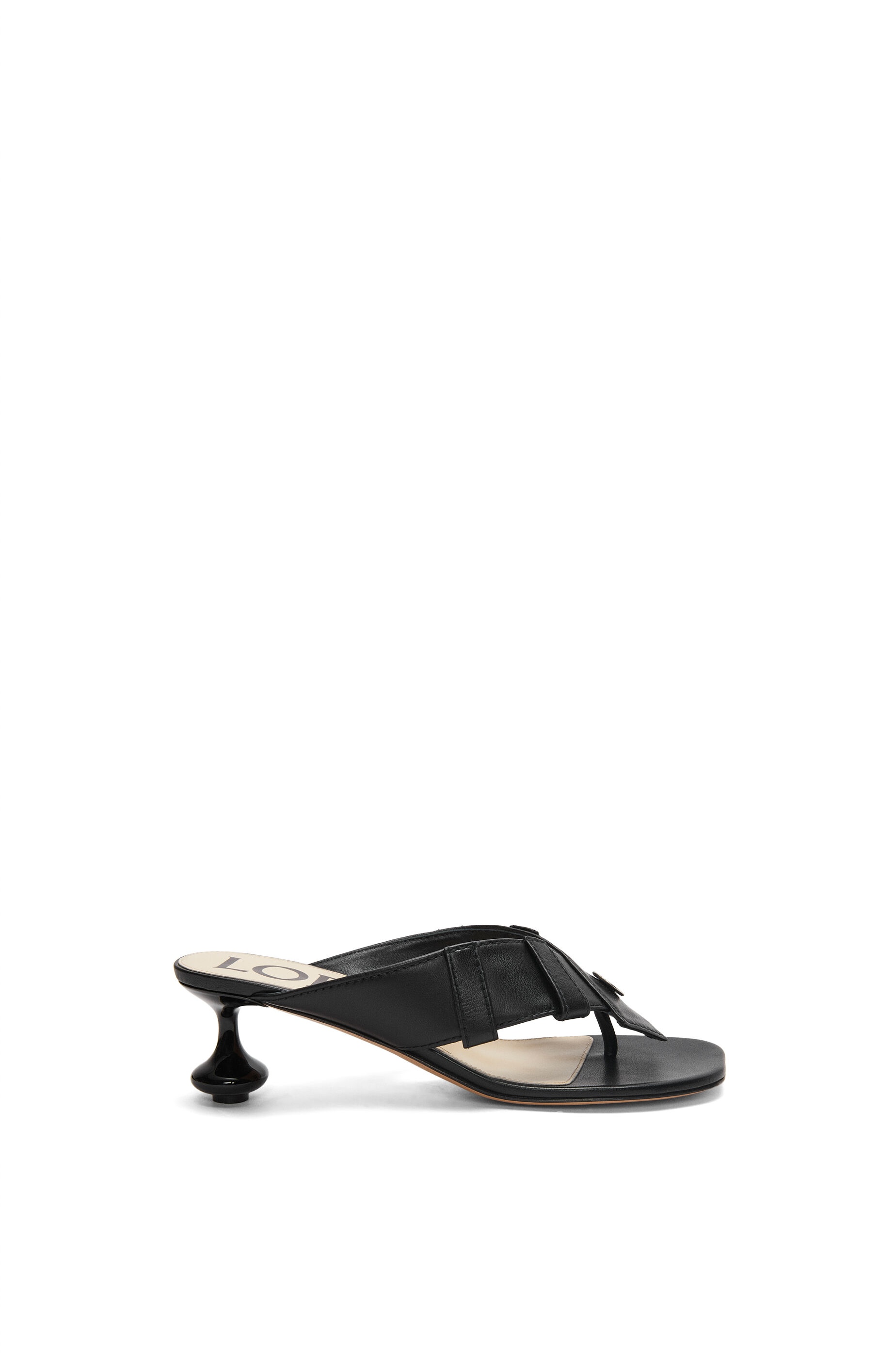 Toy Panta toe post heel sandal in lambskin - 1