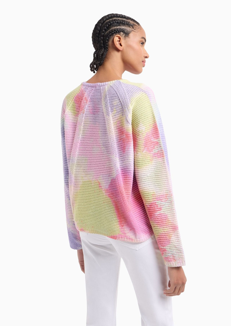 Emporio Armani Sustainability Values Capsule Collection printed recycled cotton blend jumper 3