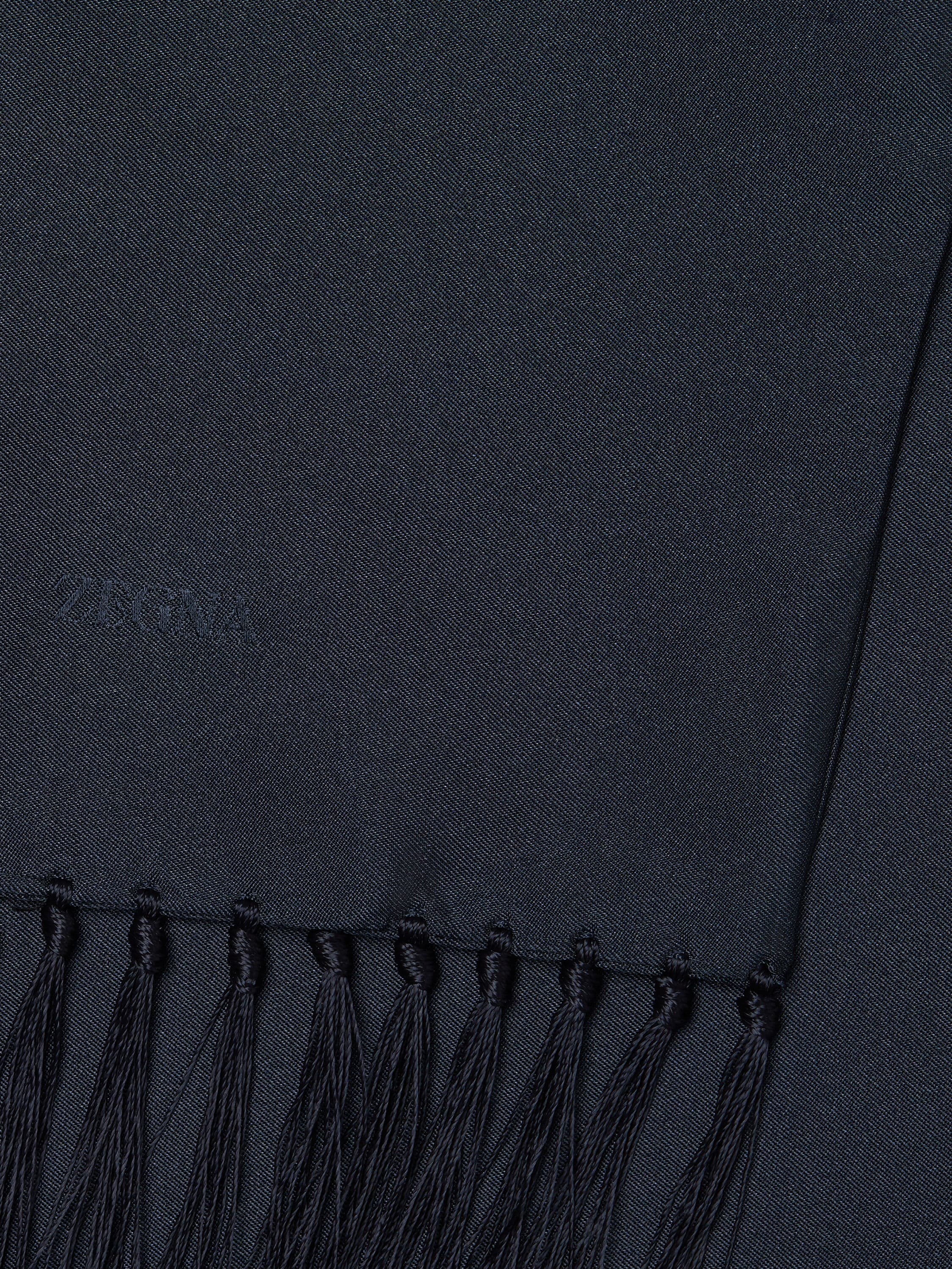 DARK BLUE SILK FOULARD - 2