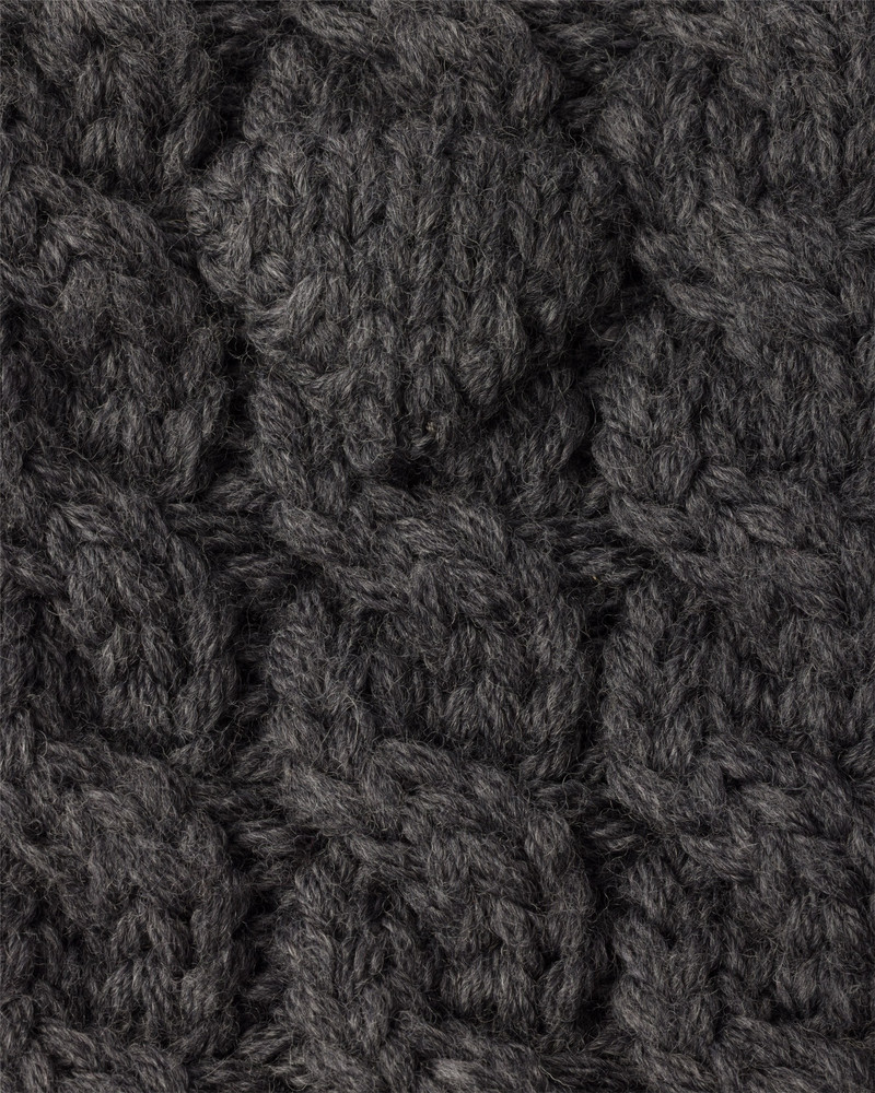 Cable-knit wool collar 4