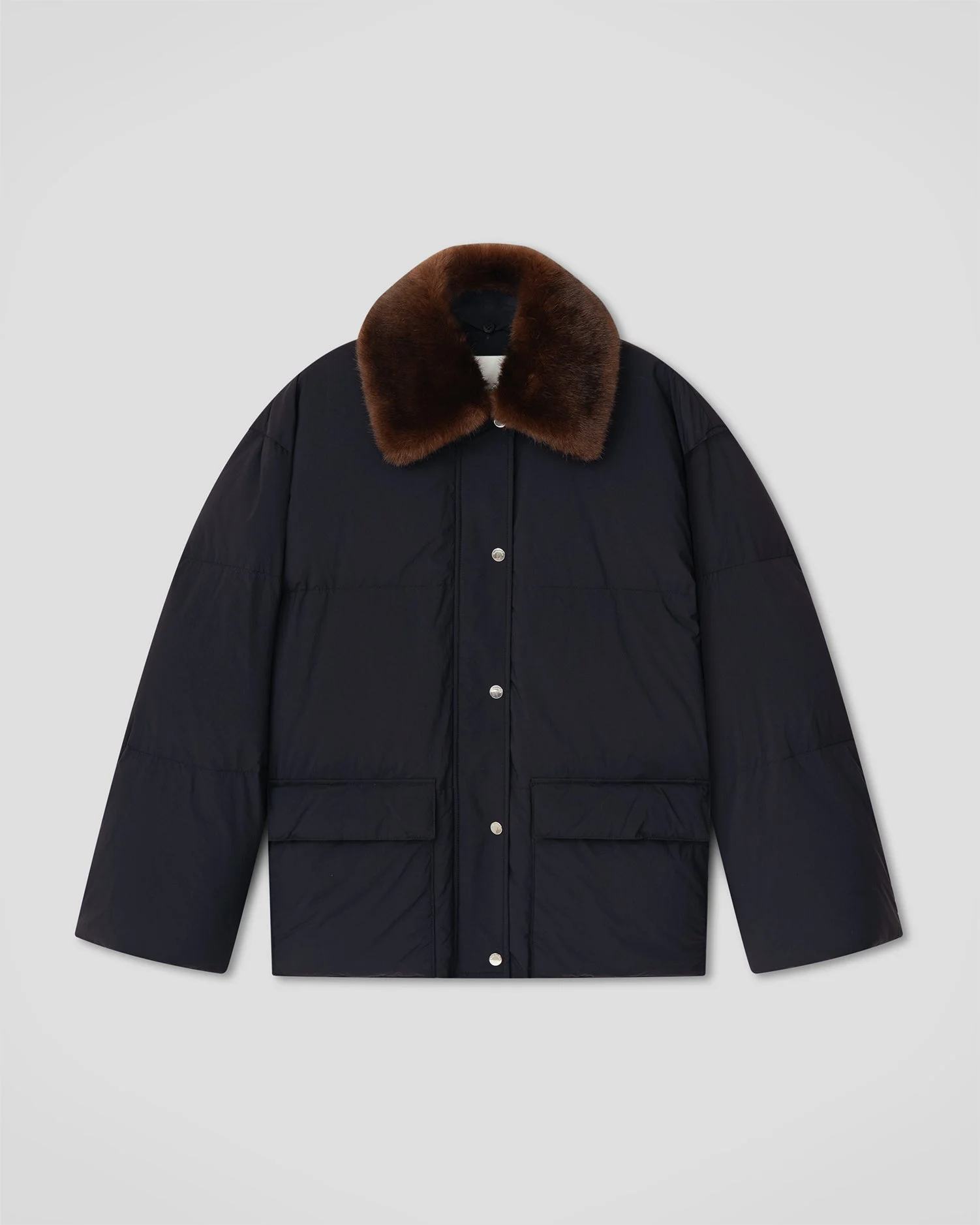 Light Nylon/Faux Fur Jacket - 1
