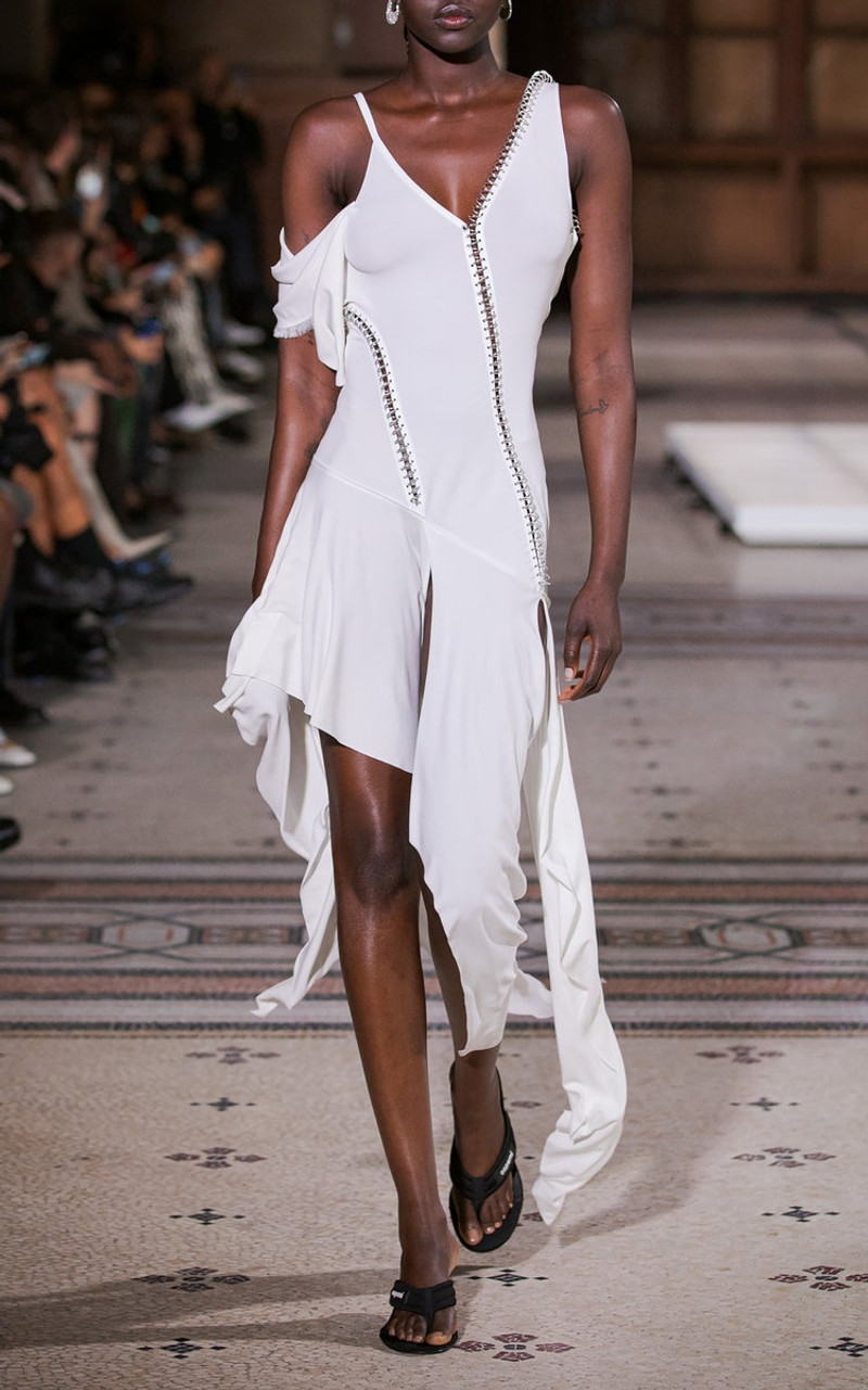 COPERNI Medium Swipe Crystal Earrings silver outlook