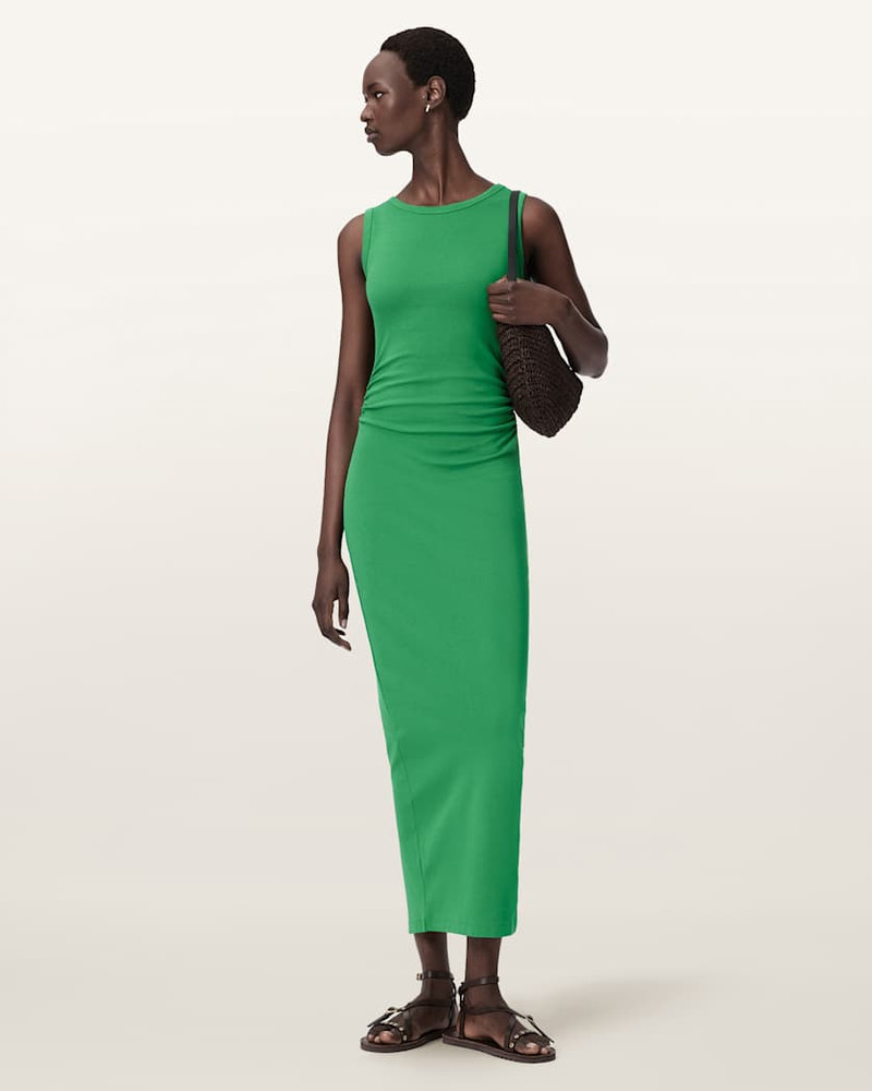 ALLSAINTS KATARINA BOAT NECK SLIM FIT MAXI DRESS outlook