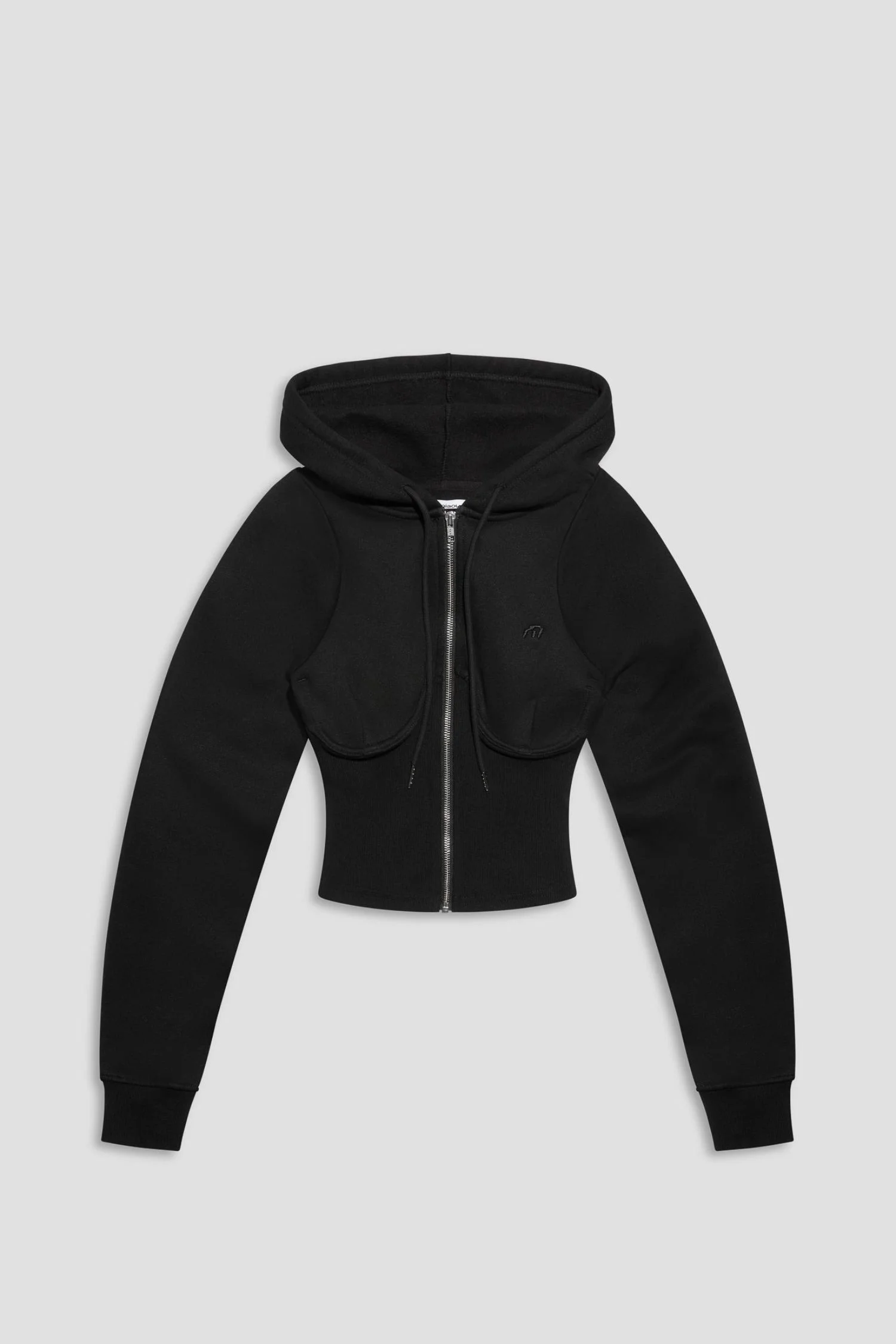 SADIE CORSET HOODIE - BLACK - 1