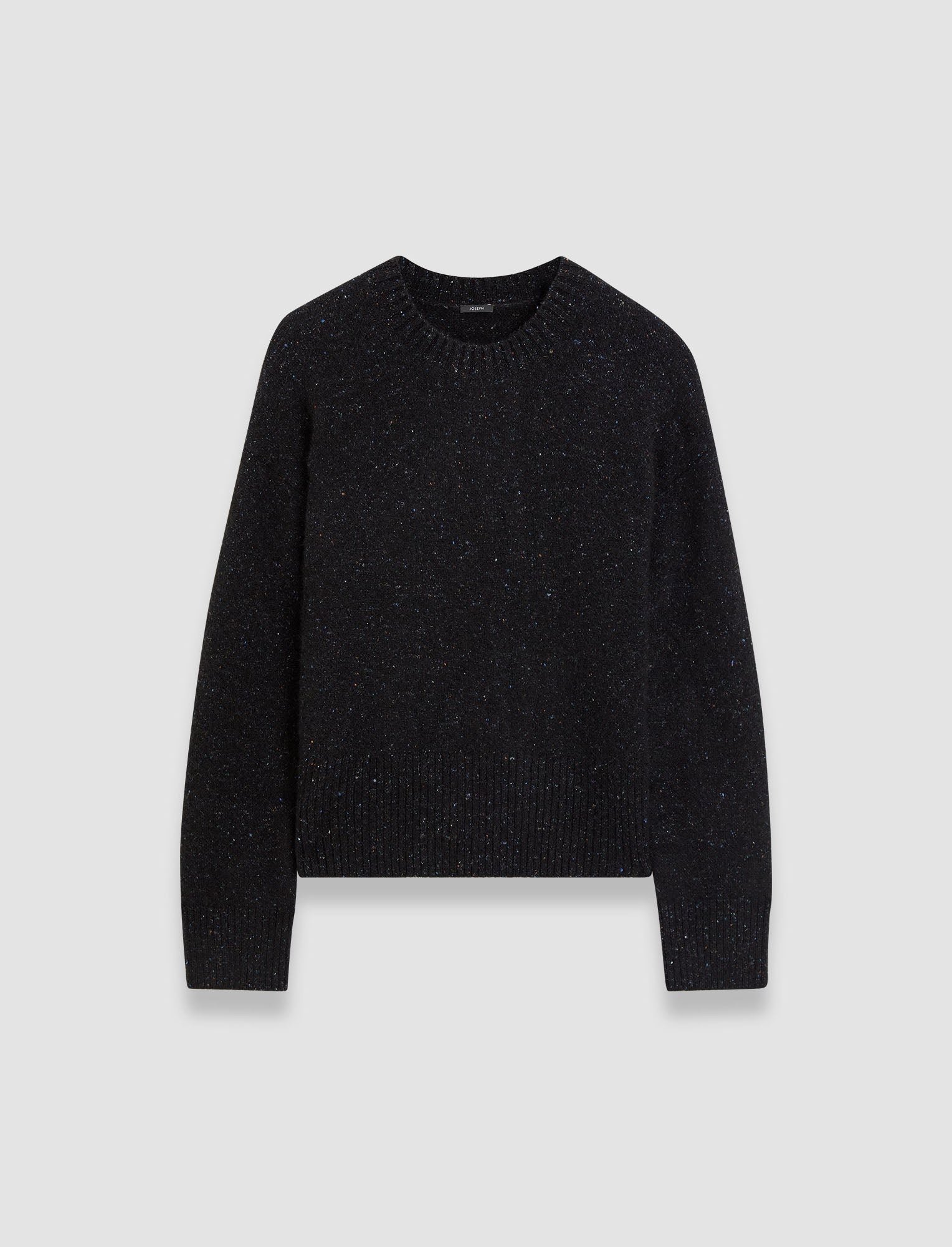 Alpaca Tweed Knit Round Neck Jumper - 1