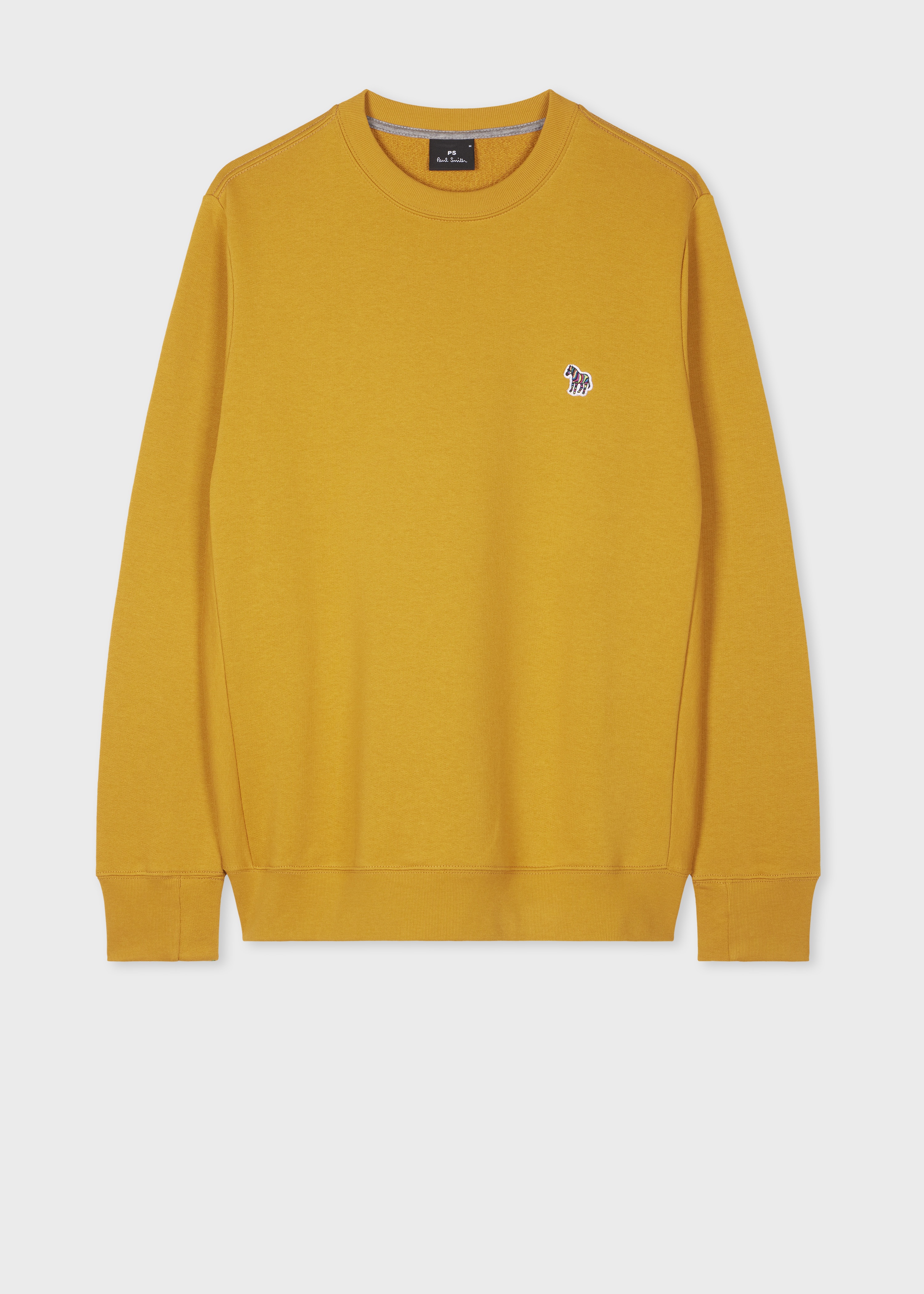 Yellow Ochre Zebra Logo Organic Cotton Sweatshirt - 1