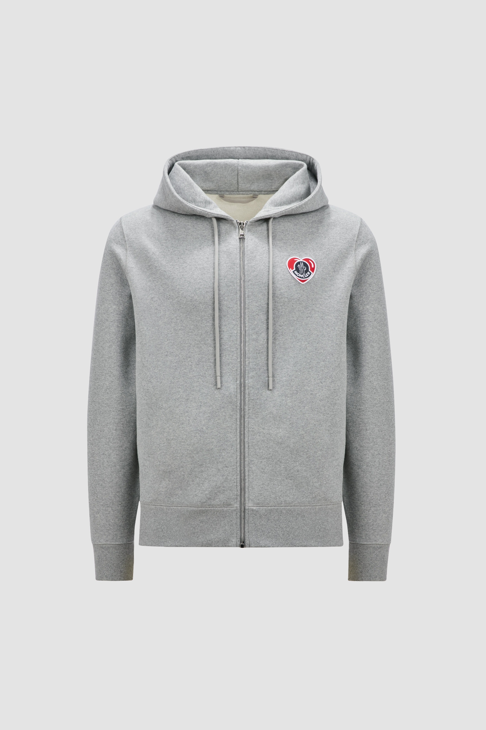Moncler Heart Logo Zip-Up Hoodie - J10918G00028899V4981 | REVERSIBLE
