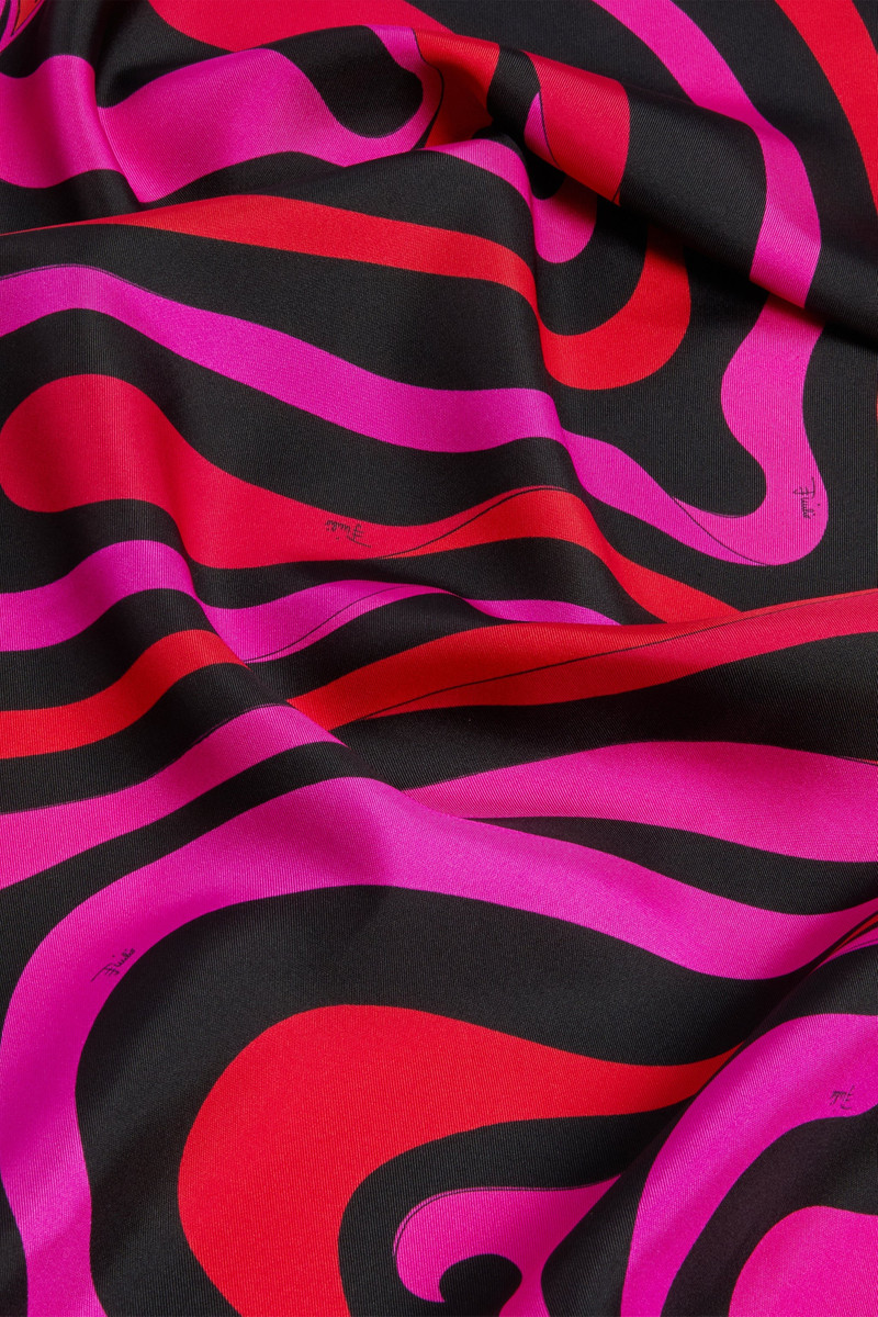 MIXED PRINT SILK TRIANGLE SCARF 4