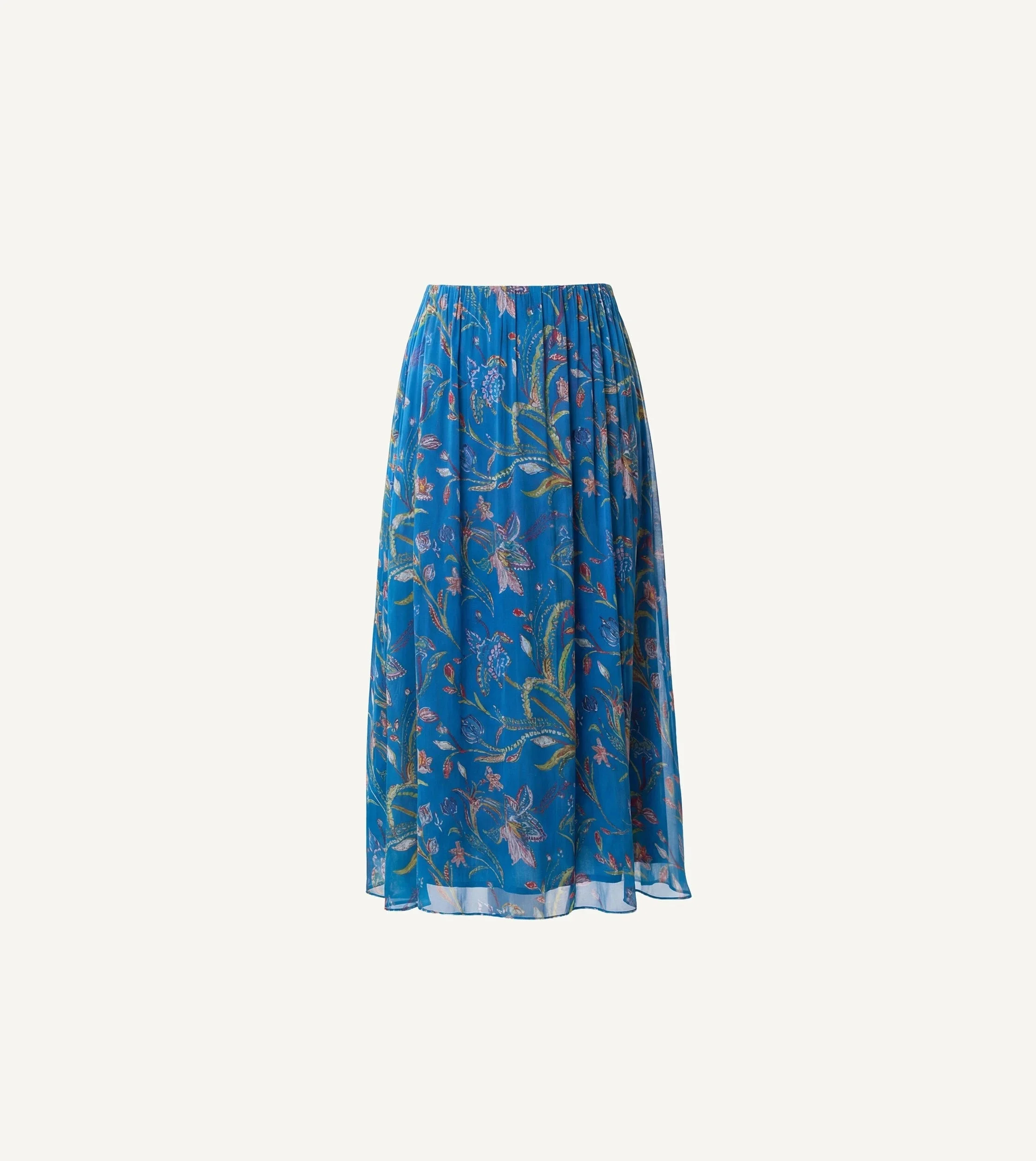 NOA MIDI SKIRT | BLUE FLORABELLA - 1