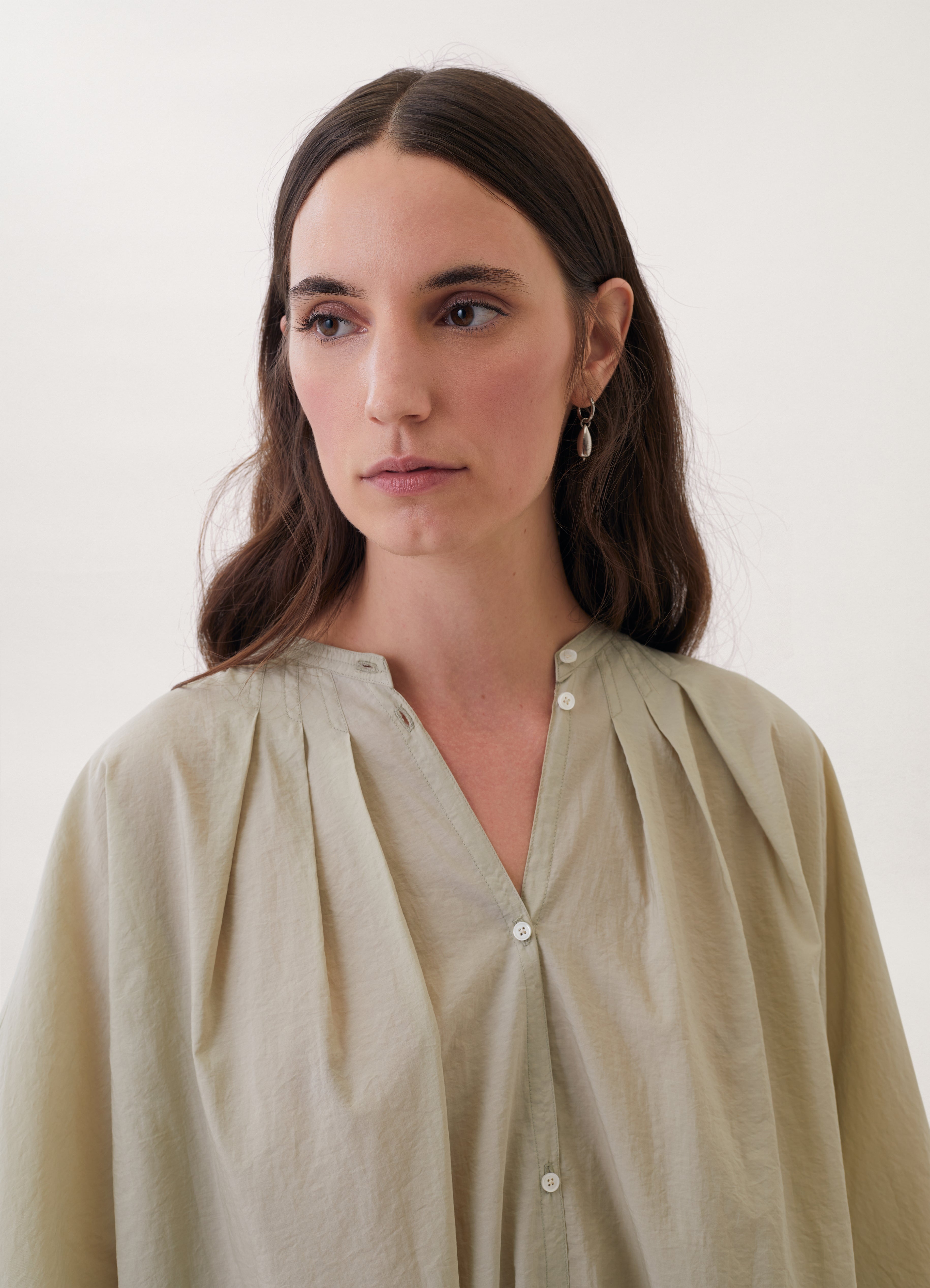 PLEATED SHIRT DRESS - 7