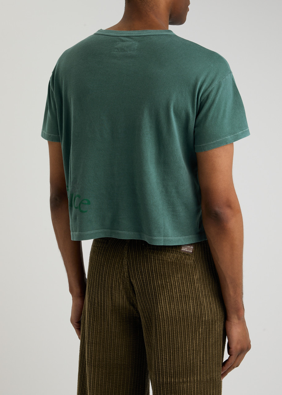 Erl Venice Cropped Cotton T-shirt - 3