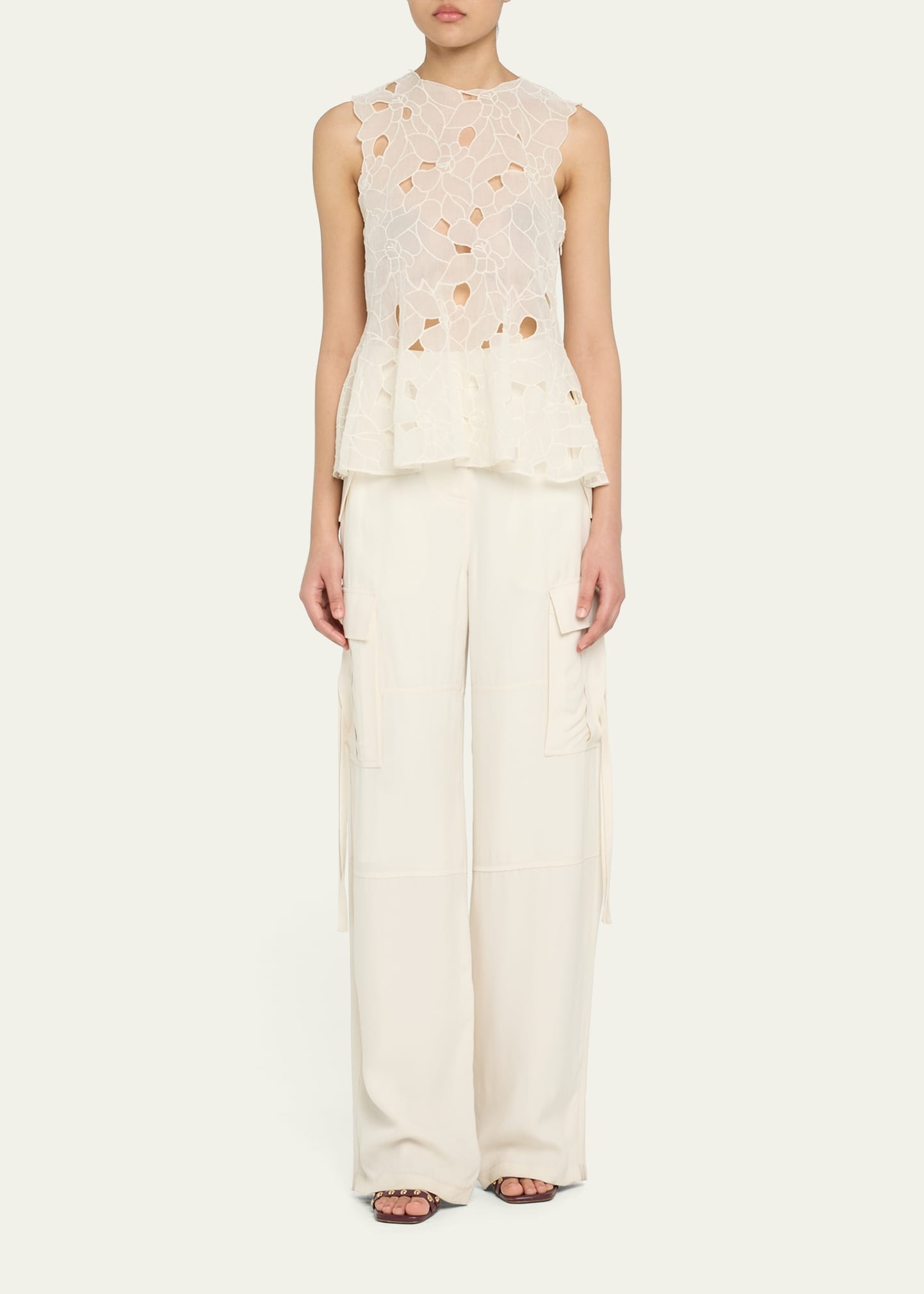 Ali Embroidered Sleeveless Top - 2