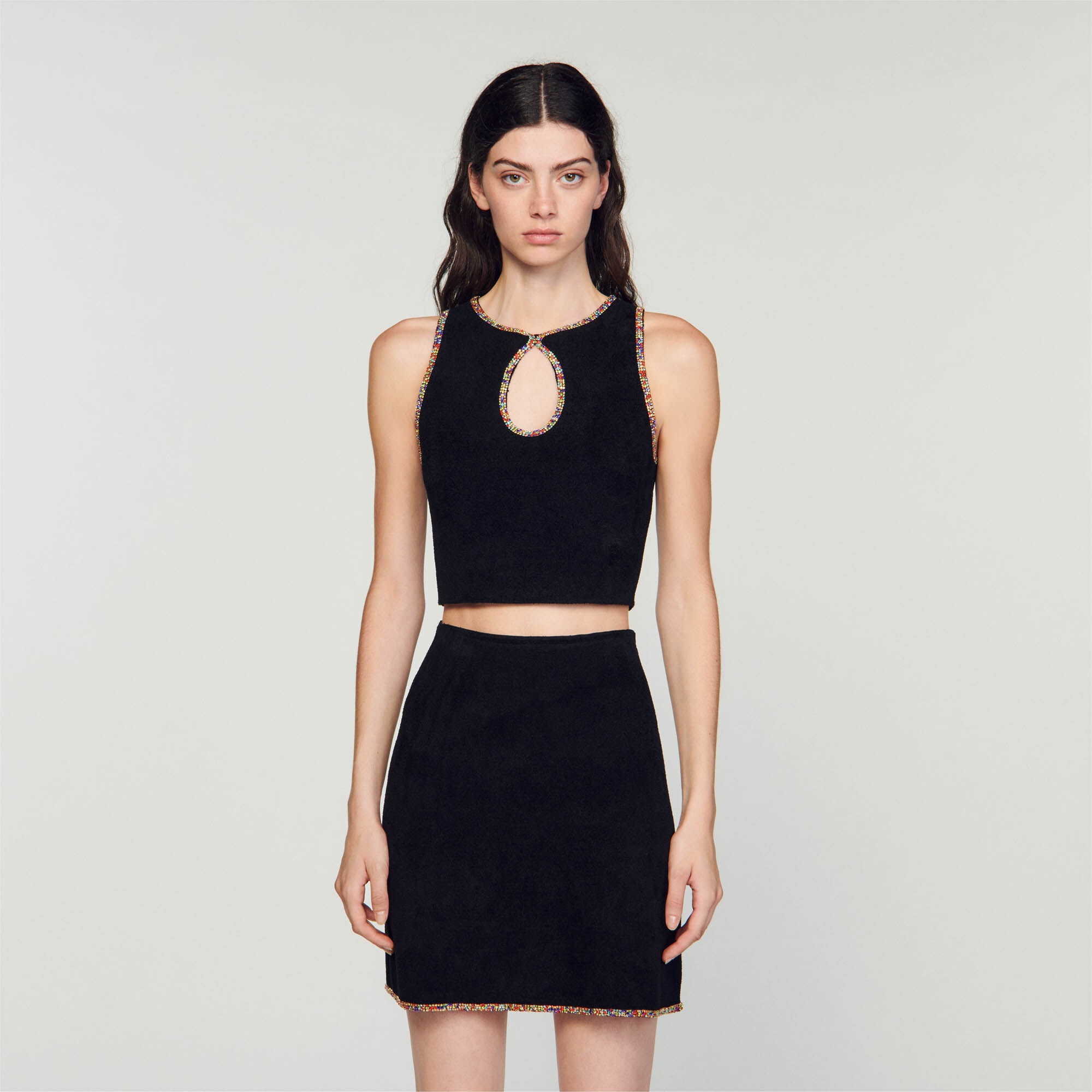 SHORT VELVET KNIT SKIRT - 5
