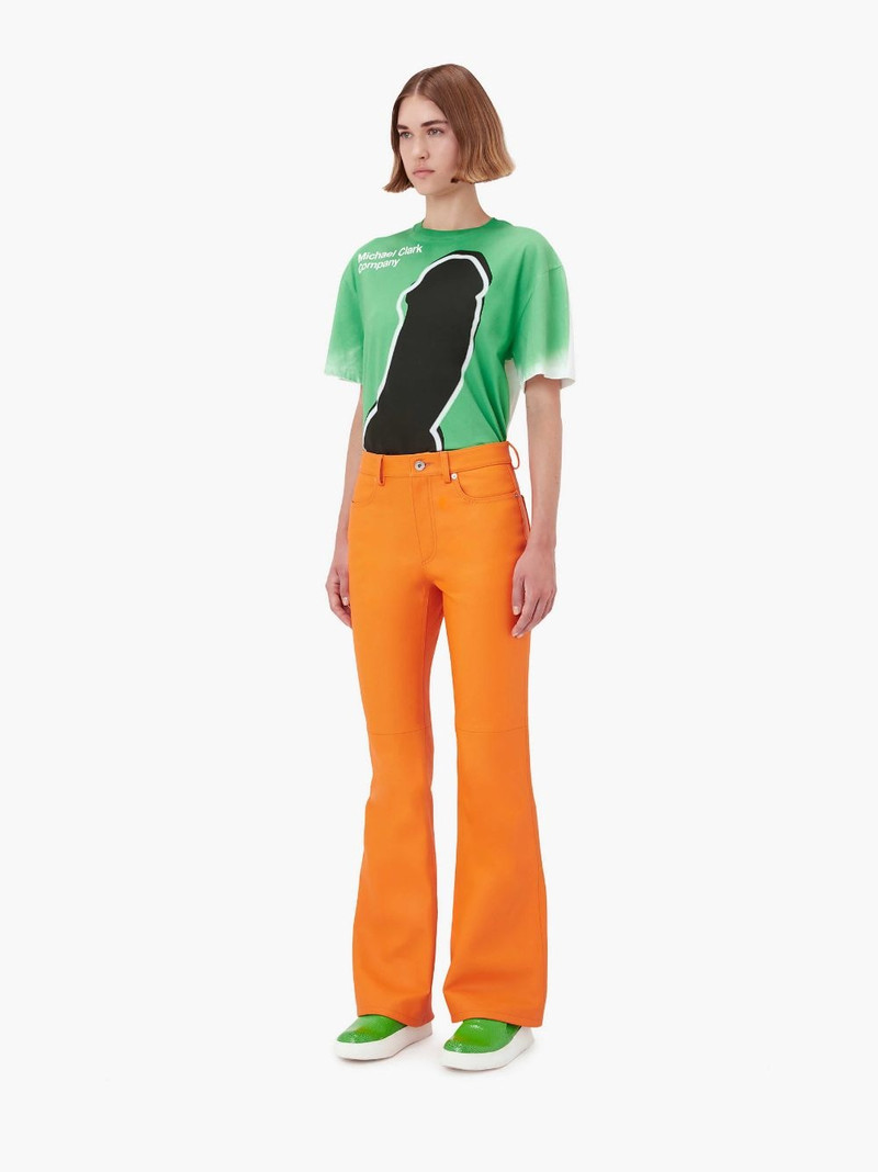 BOOTCUT LEATHER TROUSERS 4