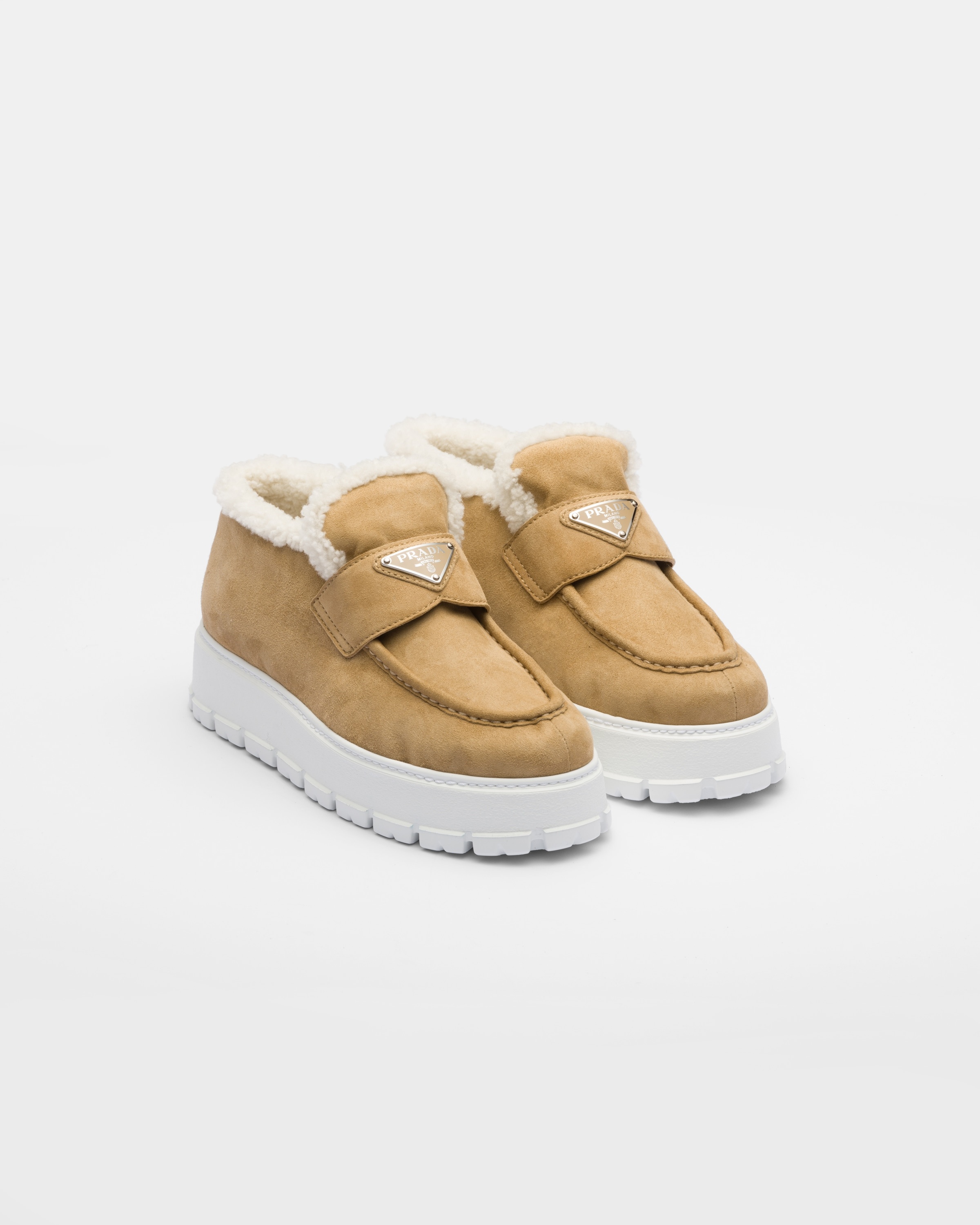 Suede loafer booties - 1