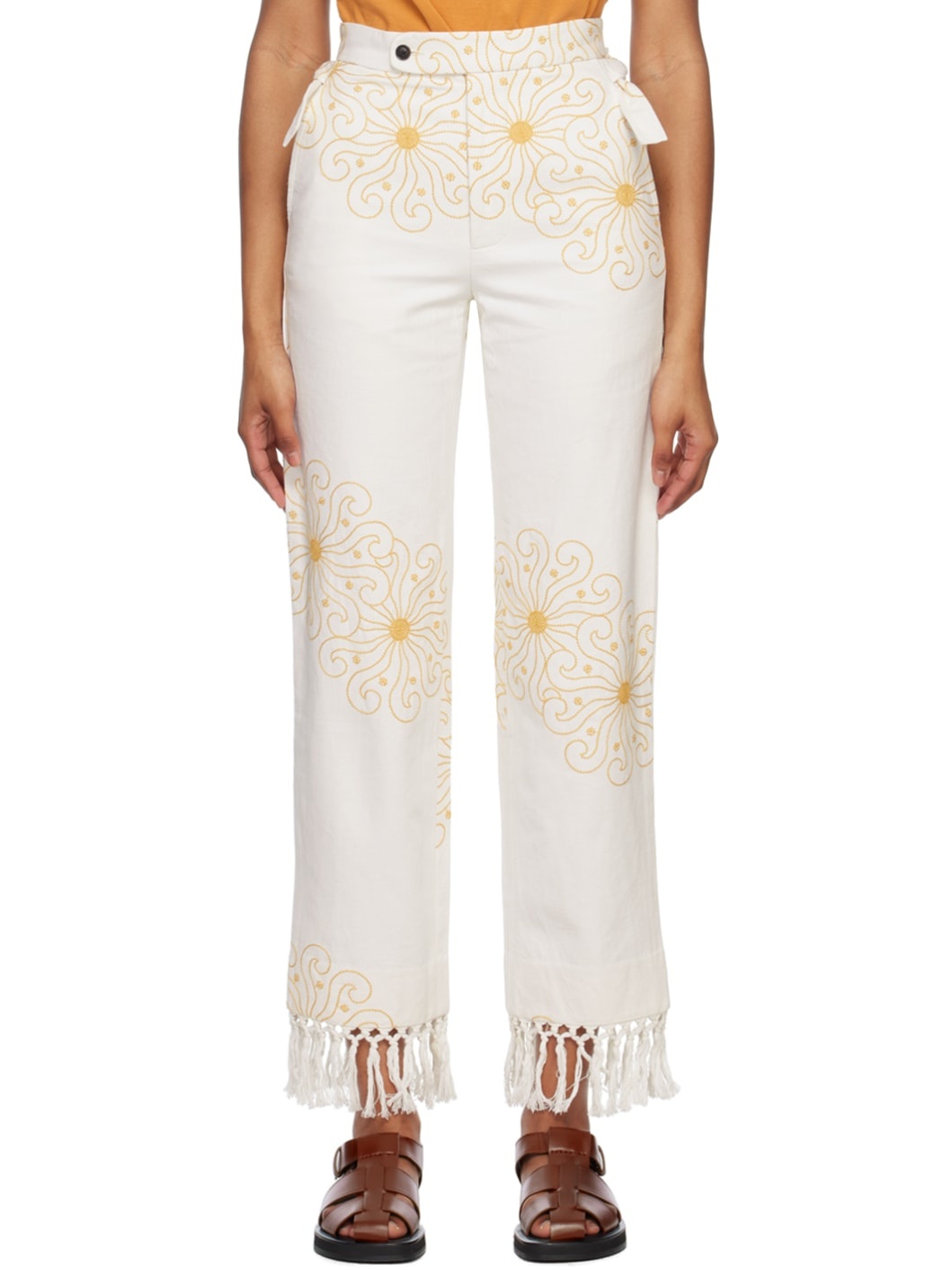 White Soleil Trousers - 1