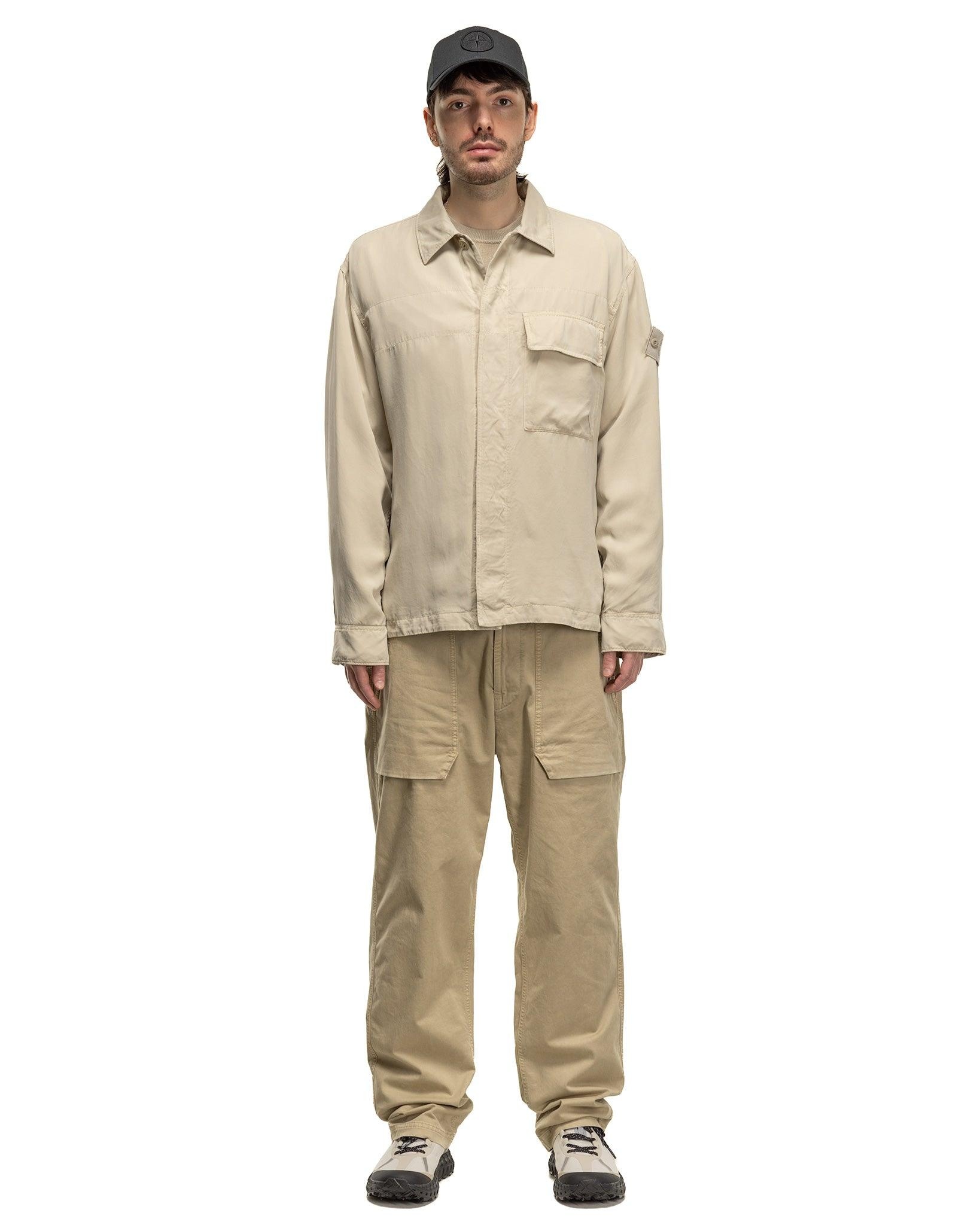 Ghost Piece Cupro Raso Comfort Fit Overshirt Beige - 2