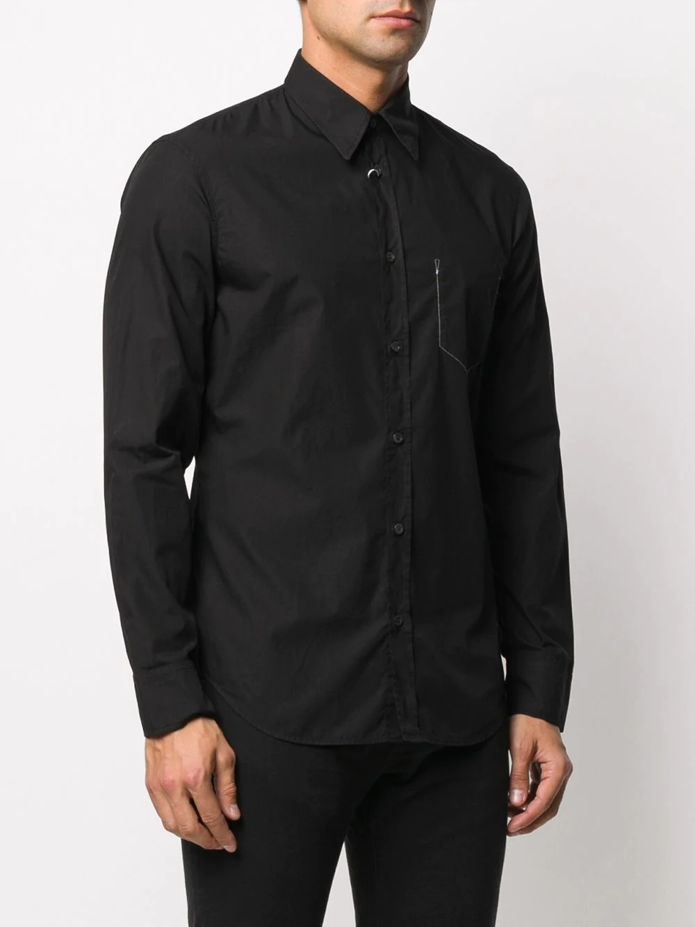 stitched pocket lining buttoned shirt - 3