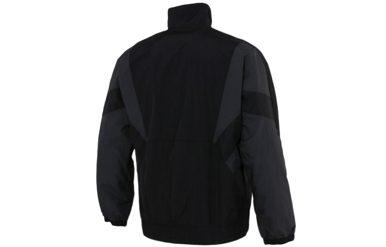 Men's adidas Sports Running Fitness Training Windproof Breathable Jacket Black HE0587 - 2